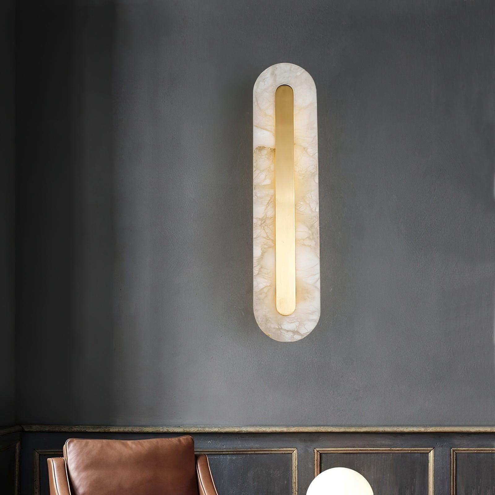 Selvia Minimalist Alabaster Wall Light - Blowlighting