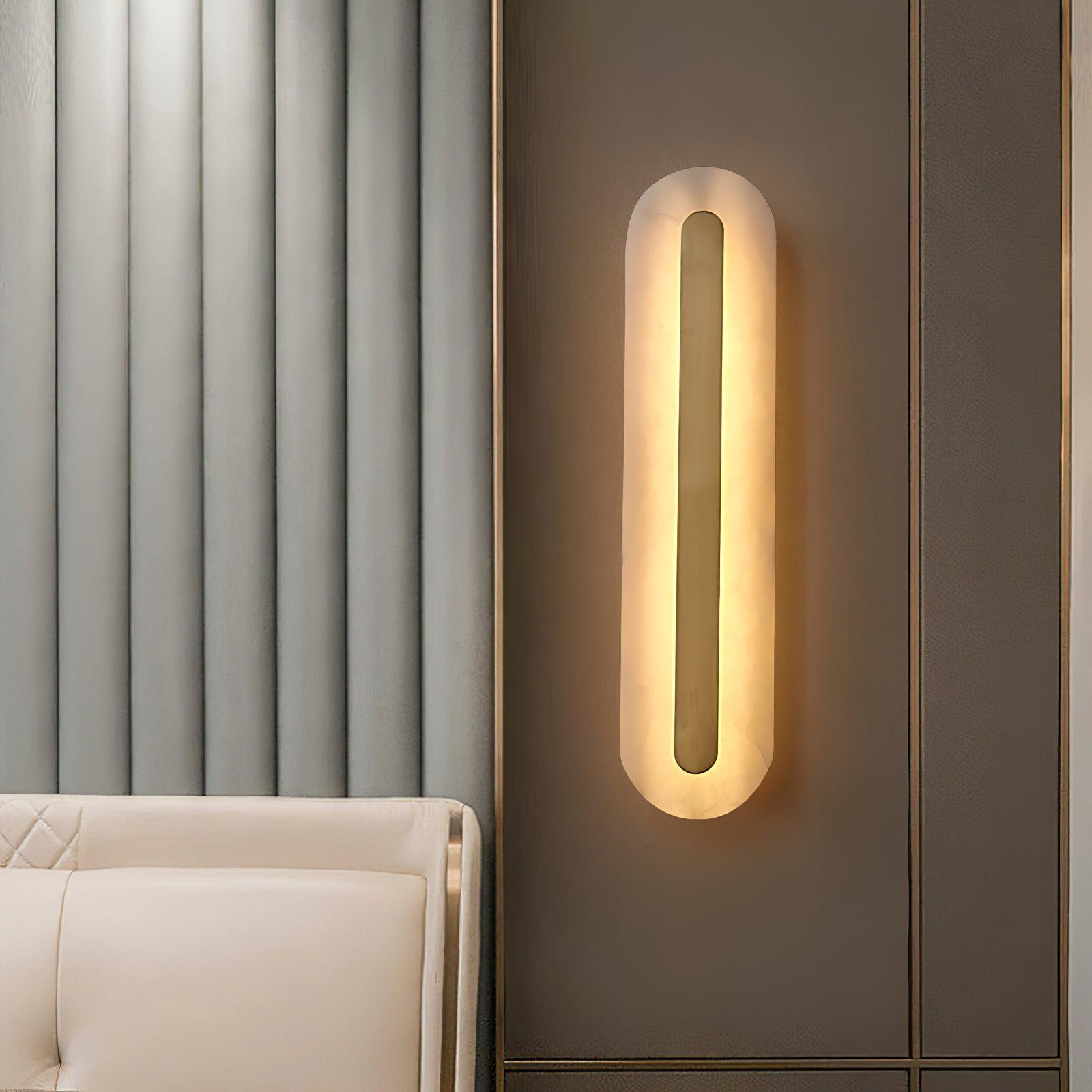 Selvia Minimalist Alabaster Wall Light - Blowlighting