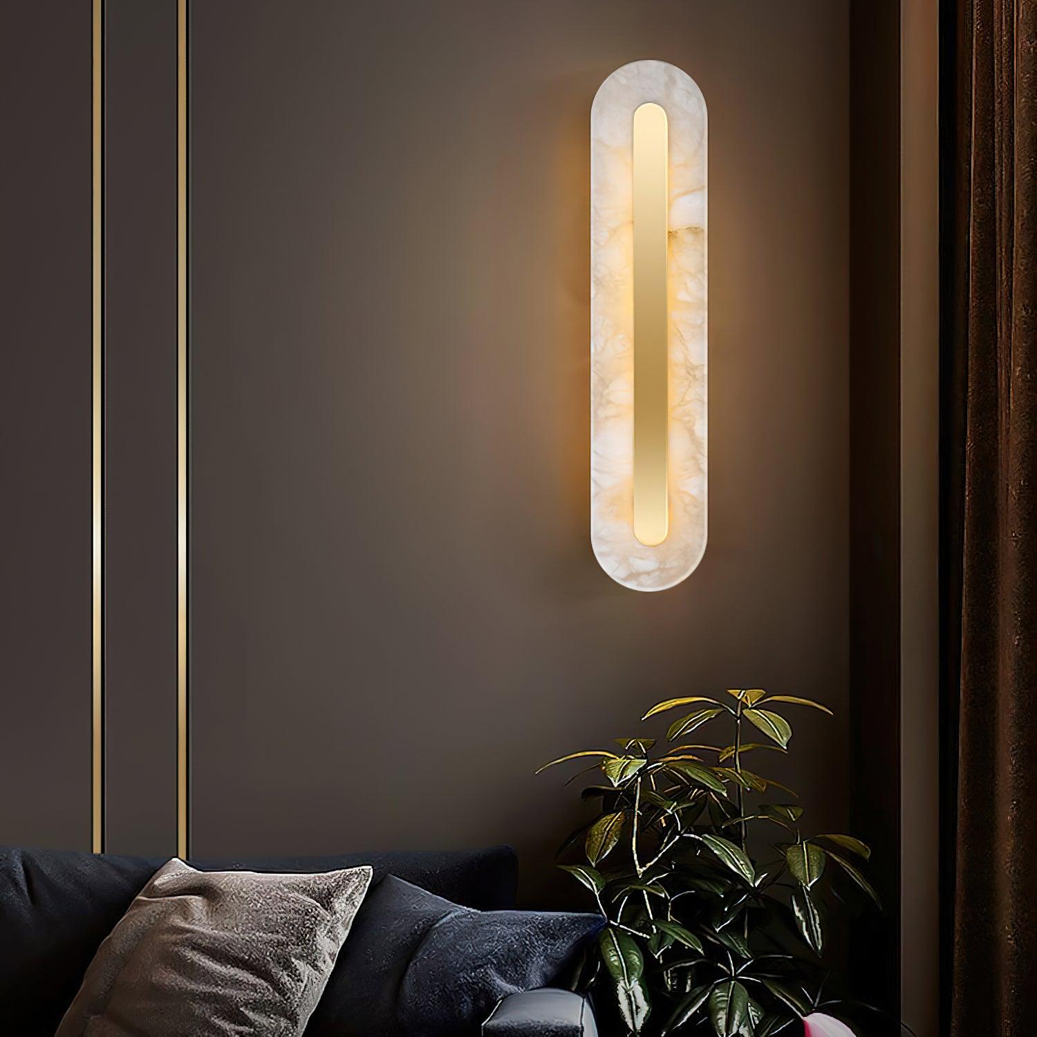 Selvia Minimalist Alabaster Wall Light - Blowlighting