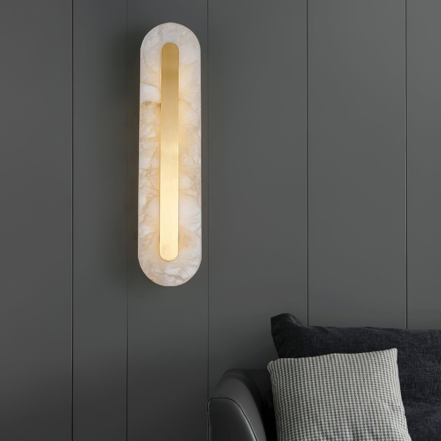 Selvia Minimalist Alabaster Wall Light - Blowlighting