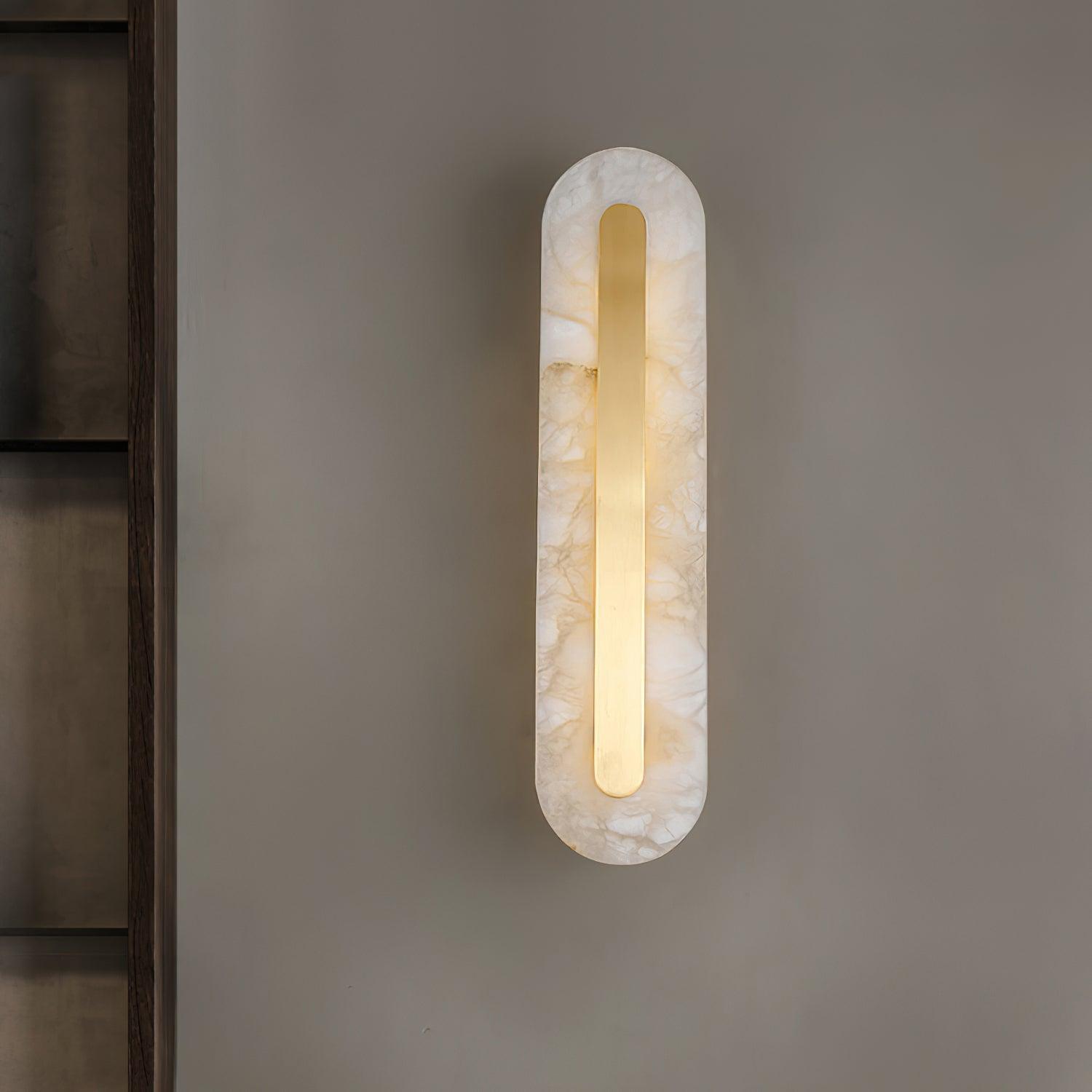 Selvia Minimalist Alabaster Wall Light - Blowlighting