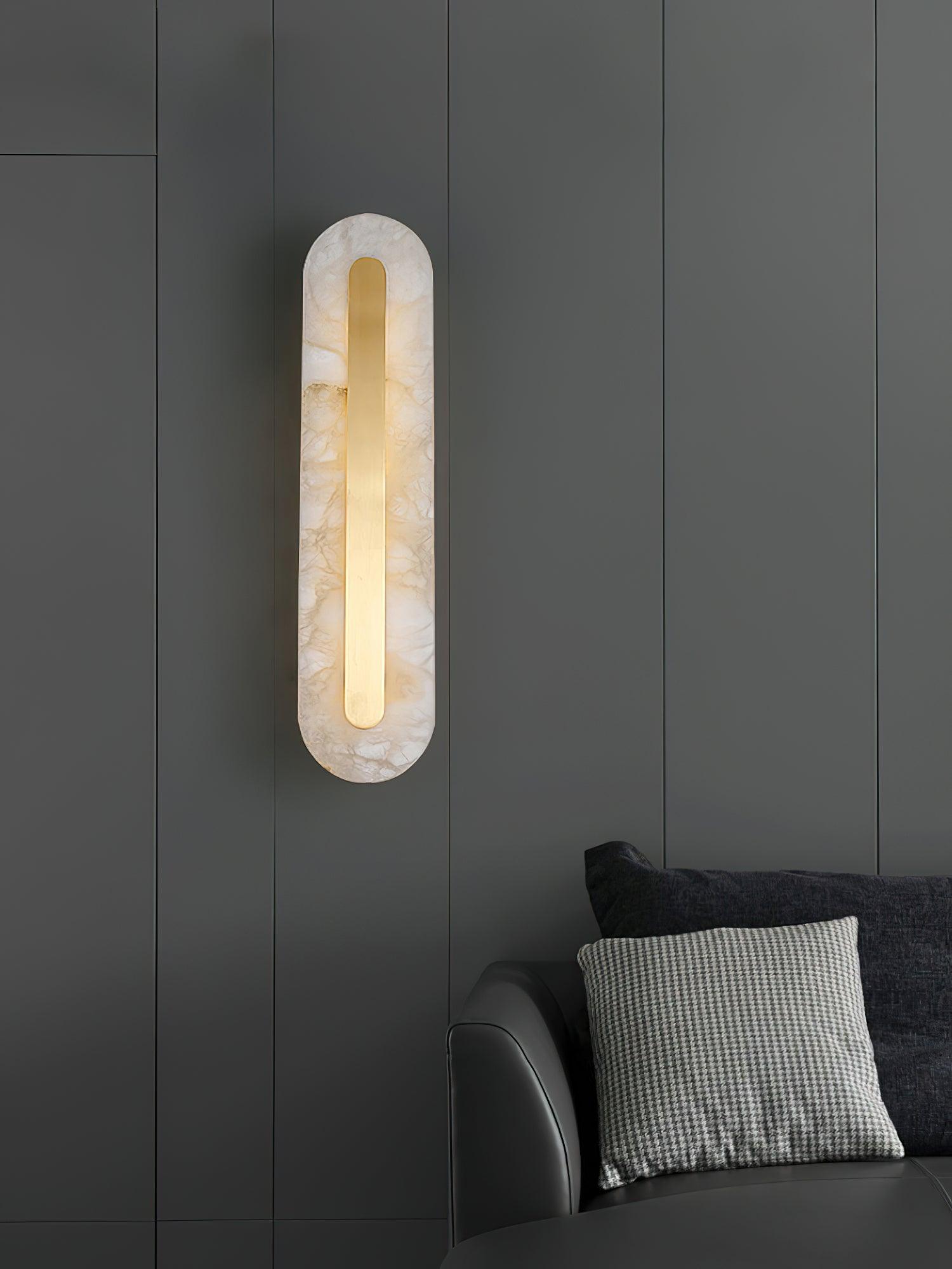 Selvia Minimalist Alabaster Wall Light - Blowlighting