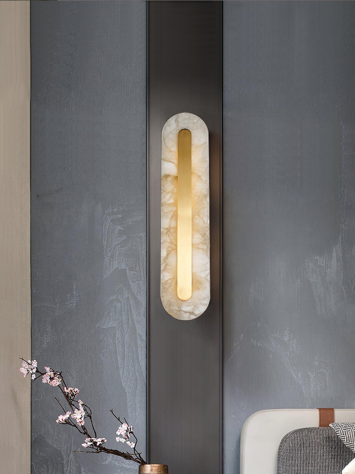 Selvia Minimalist Alabaster Wall Light - Blowlighting