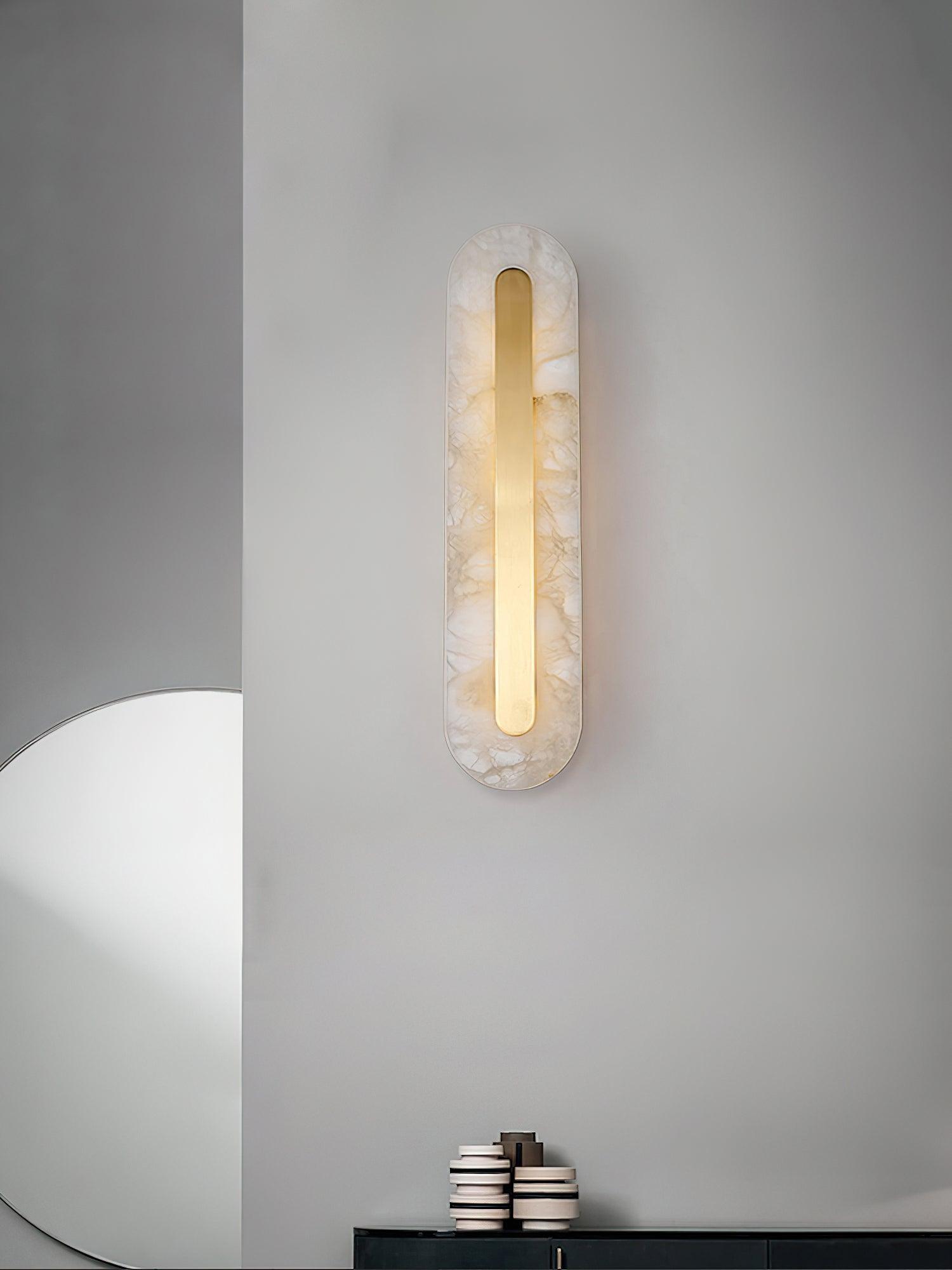 Selvia Minimalist Alabaster Wall Light - Blowlighting