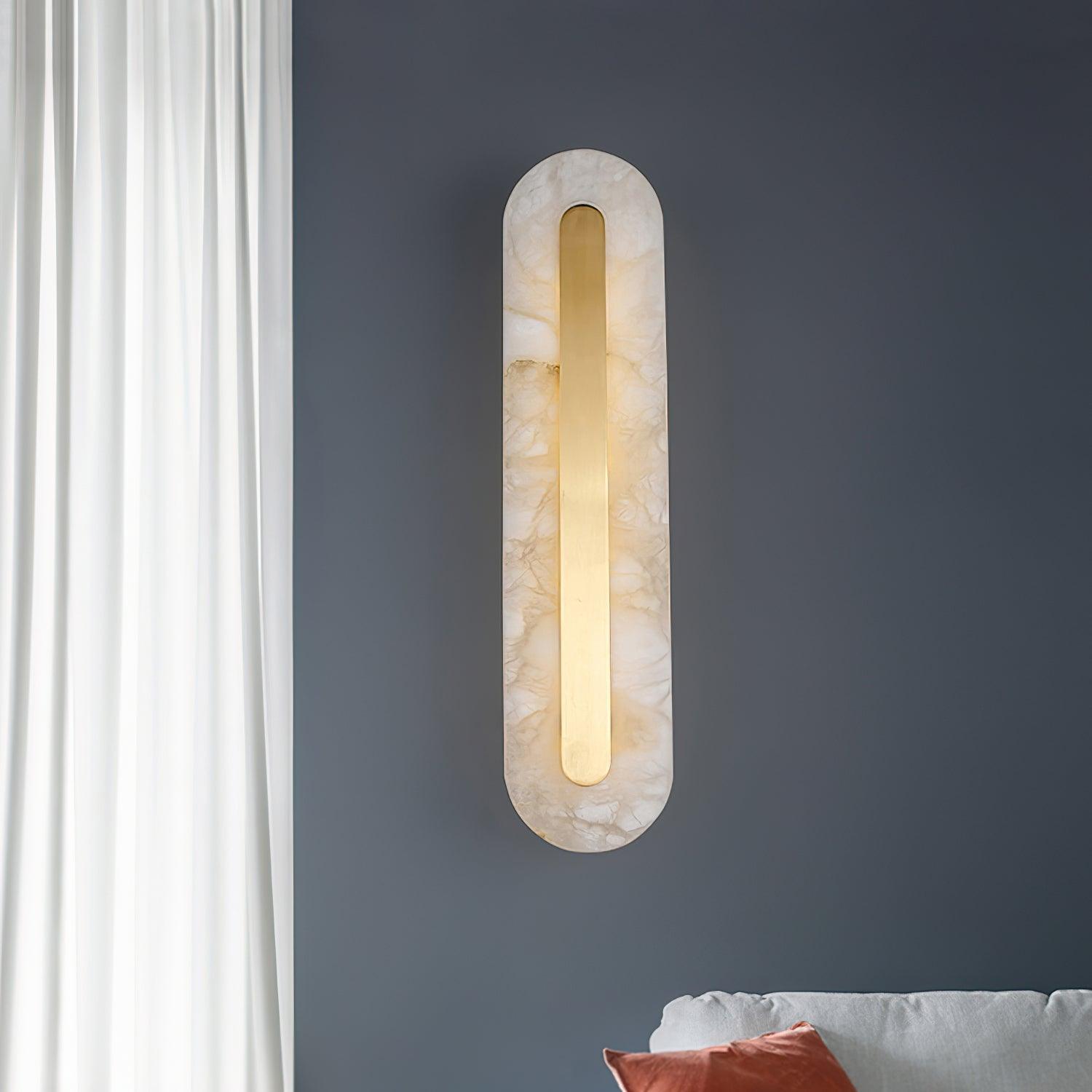 Selvia Minimalist Alabaster Wall Light - Blowlighting