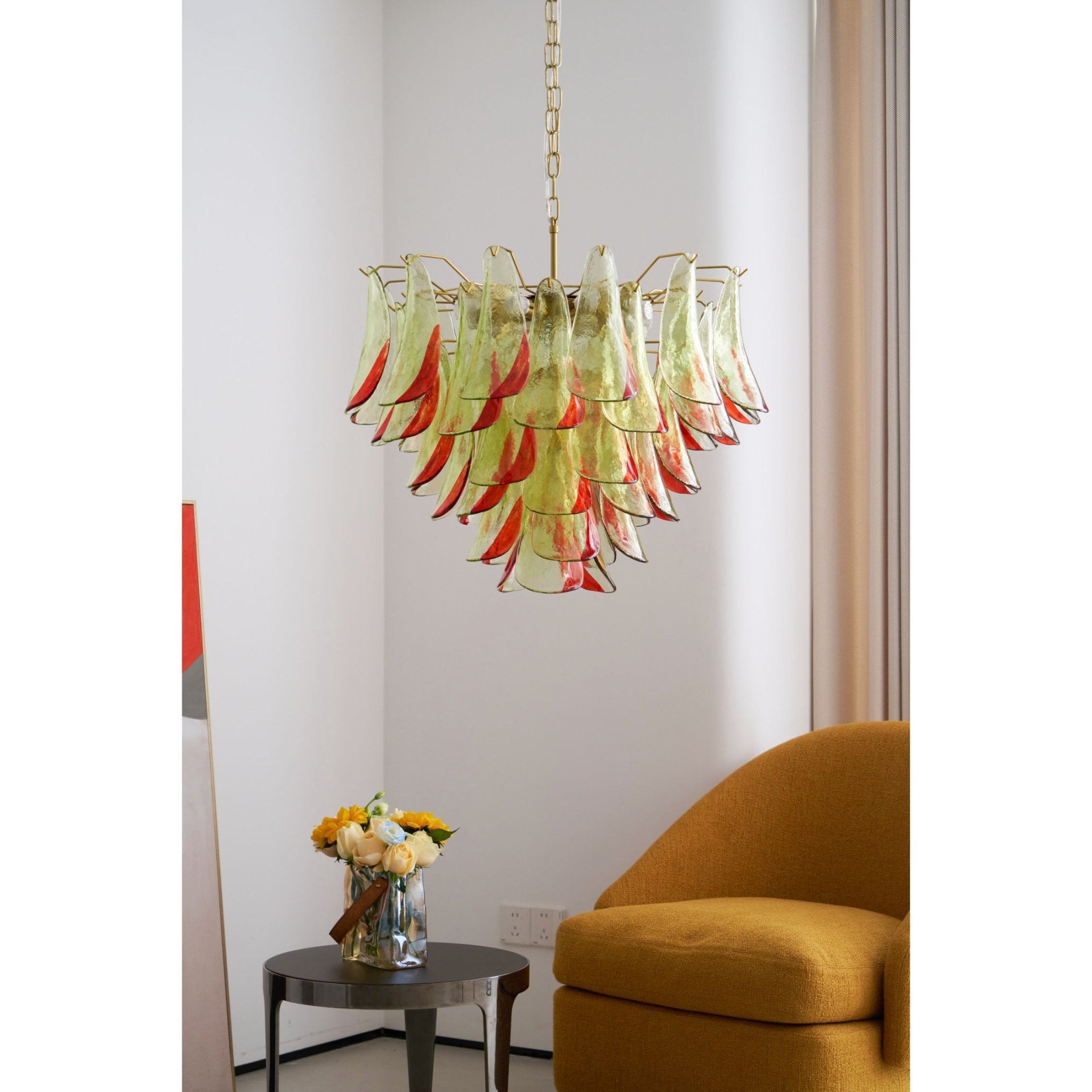 Aurora Chandelier Murano Glass Petal Elegant - Blowlighting
