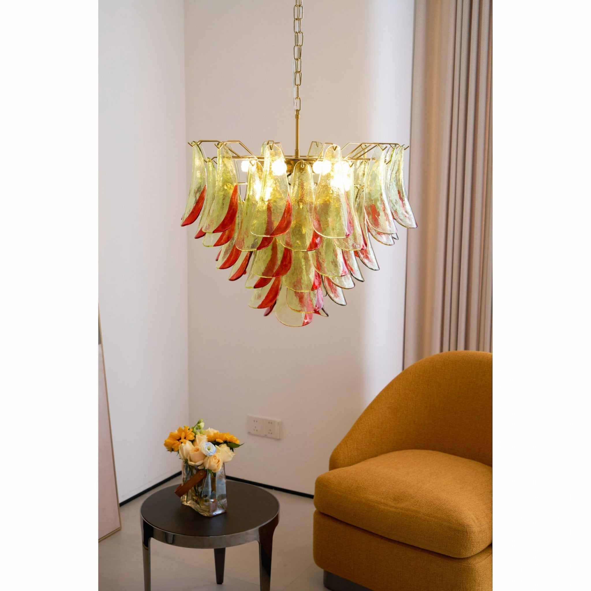 Aurora Chandelier Murano Glass Petal Elegant - Blowlighting