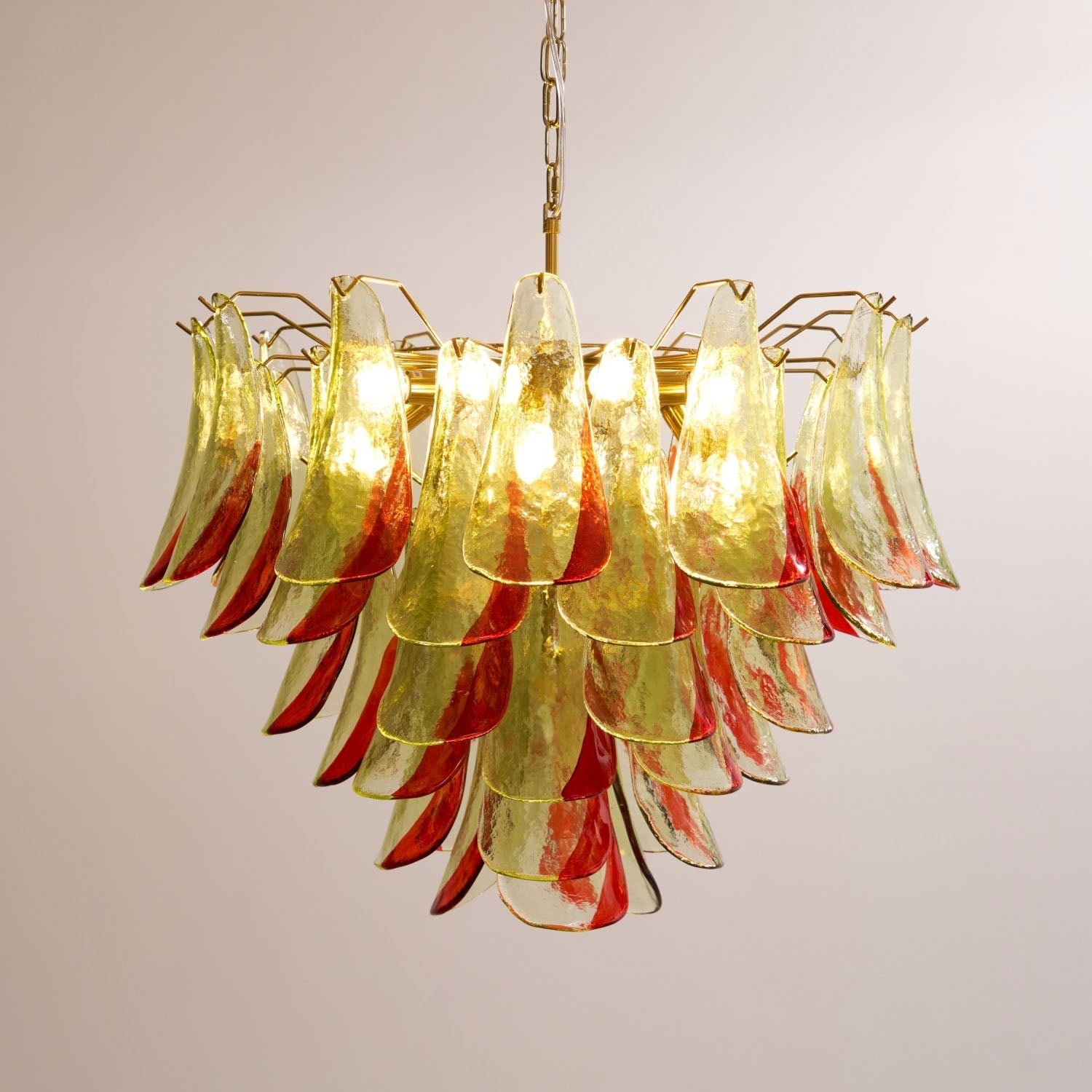 Aurora Chandelier Murano Glass Petal Elegant - Blowlighting