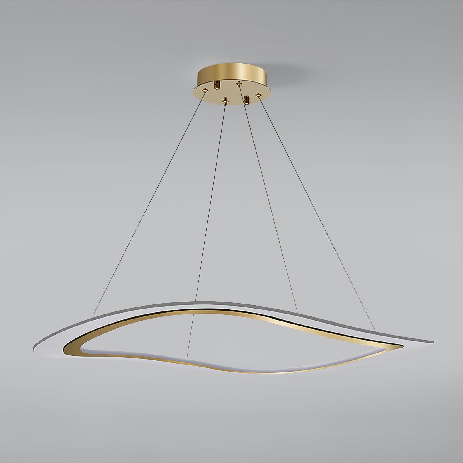 Lustra Chandelier LED Acrylic Gold Modern - Blowlighting
