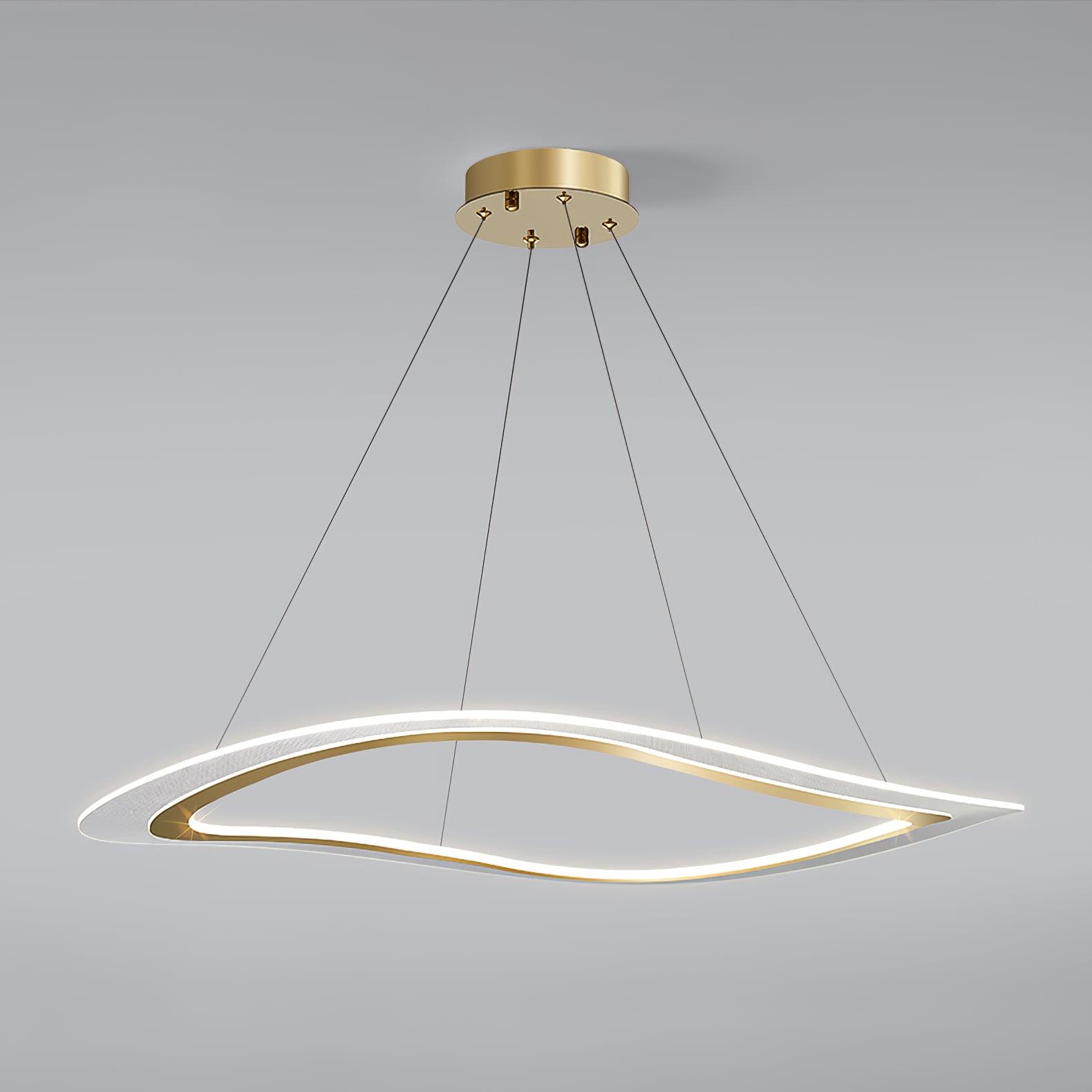 Lustra Chandelier LED Acrylic Gold Modern - Blowlighting