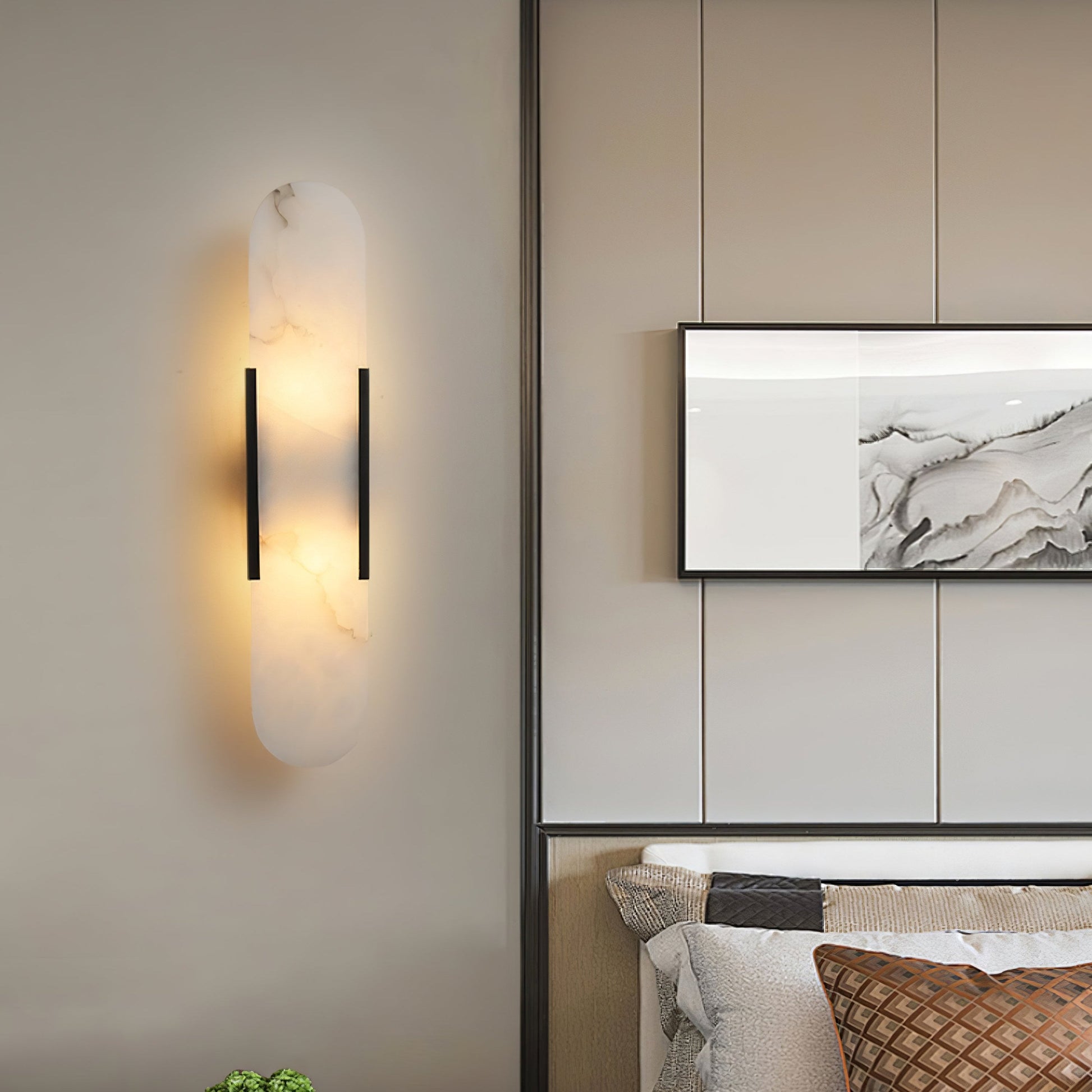 Olraeia Alabaster Dual Wall Lamp - Blowlighting
