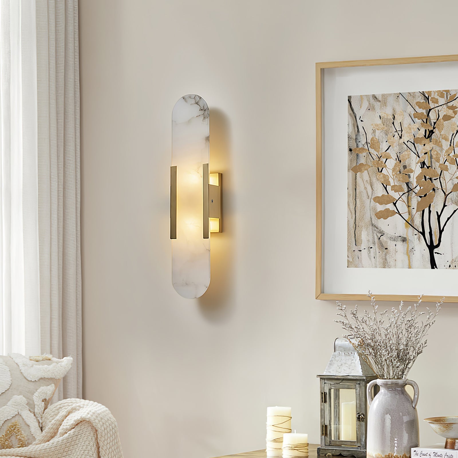 Olraeia Alabaster Dual Wall Lamp - Blowlighting
