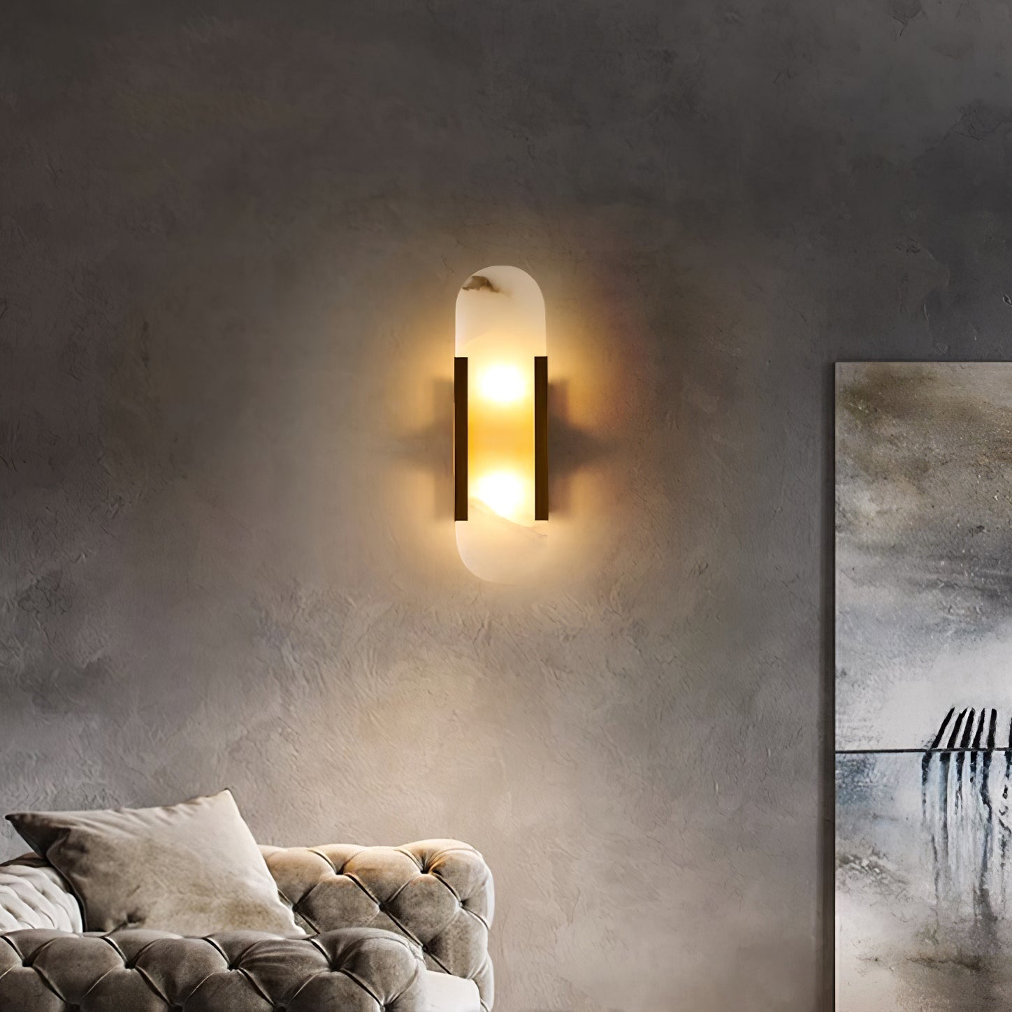 Olraeia Alabaster Dual Wall Lamp - Blowlighting