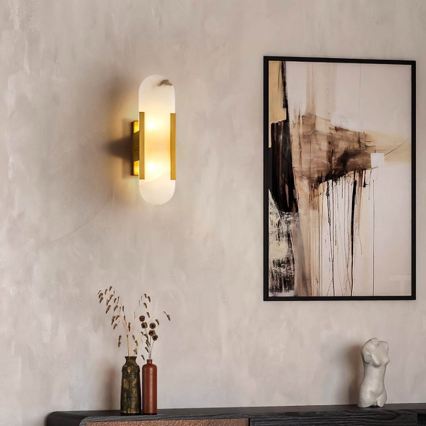Olraeia Alabaster Dual Wall Lamp - Blowlighting