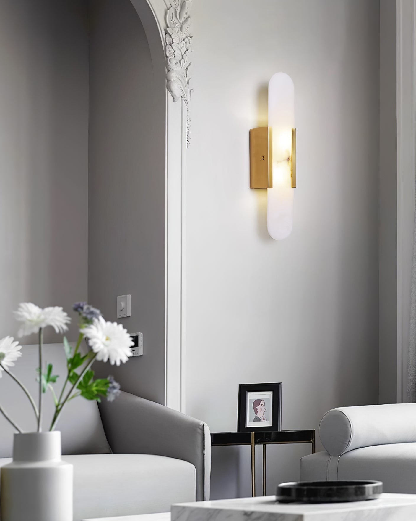 Olraeia Alabaster Dual Wall Lamp - Blowlighting