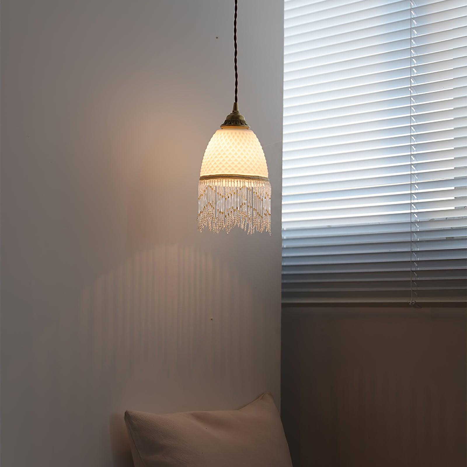 Mesh Tassel Glass Pendant Light - Blowlighting