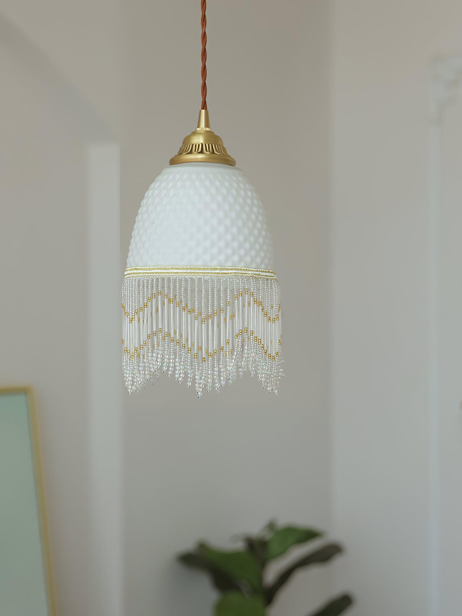 Mesh Tassel Glass Pendant Light - Blowlighting