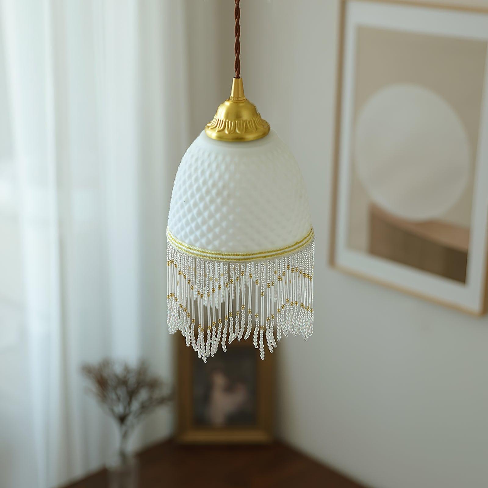 Mesh Tassel Glass Pendant Light - Blowlighting