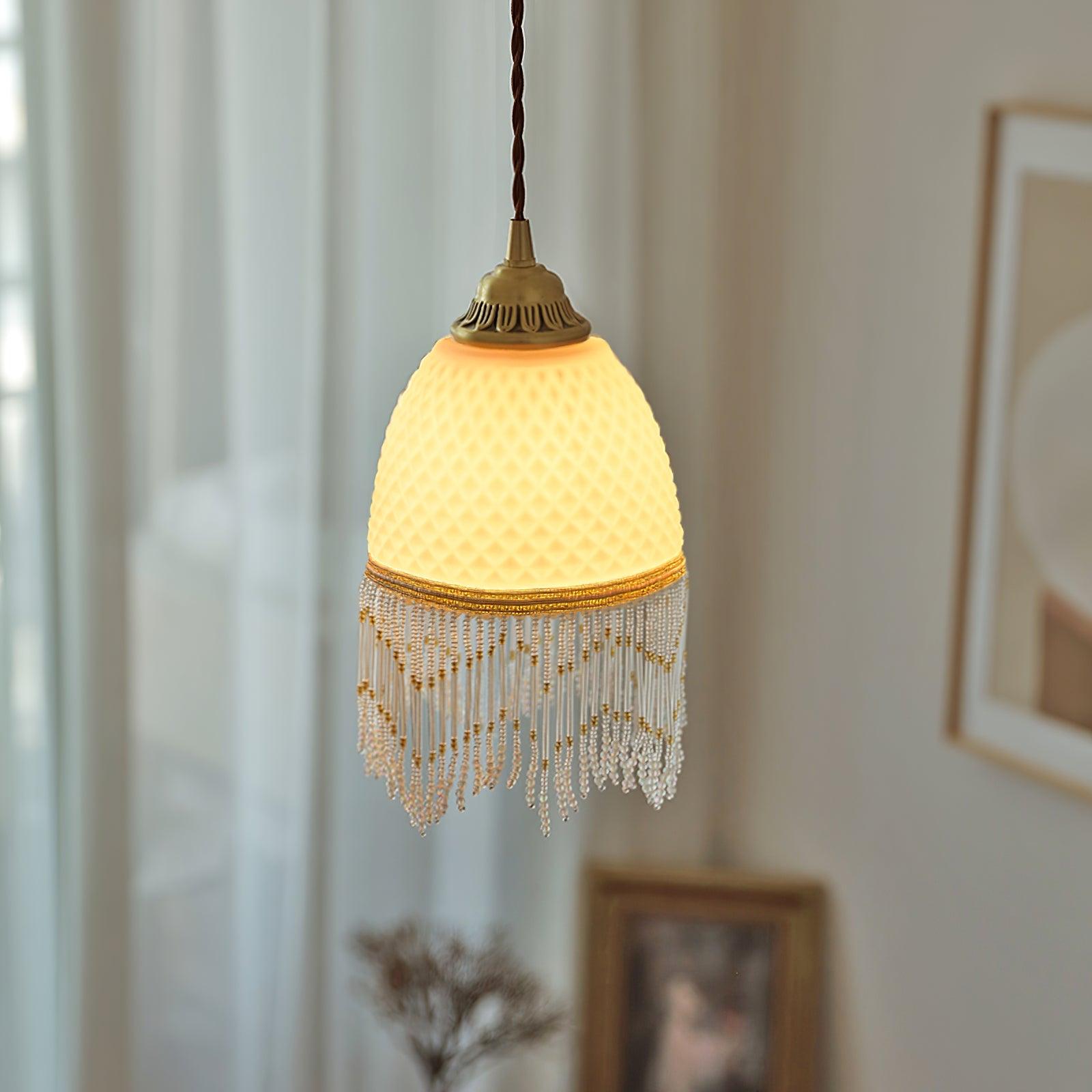 Mesh Tassel Glass Pendant Light - Blowlighting