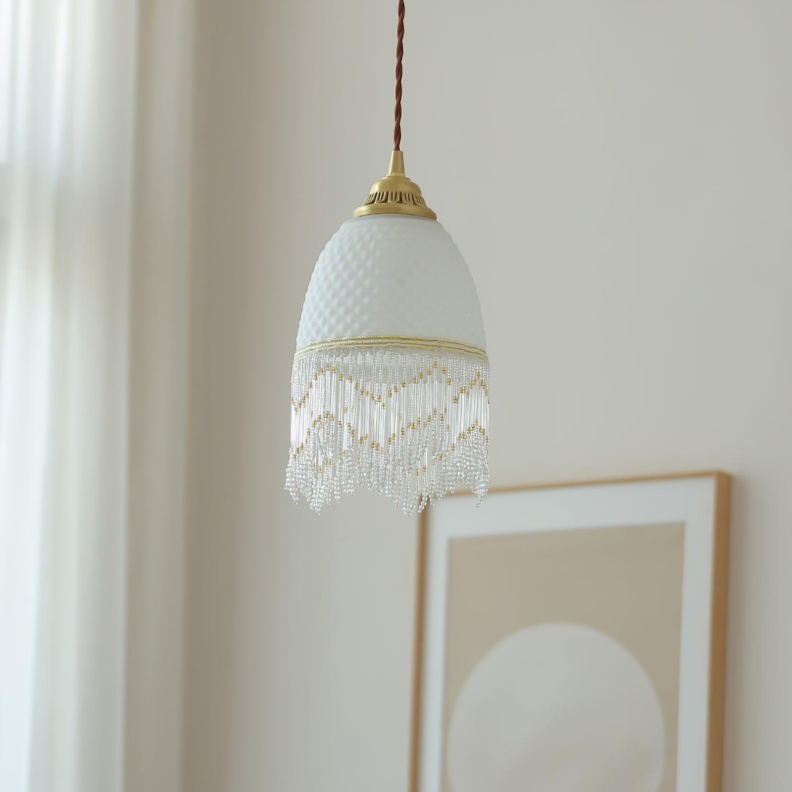 Mesh Tassel Glass Pendant Light - Blowlighting