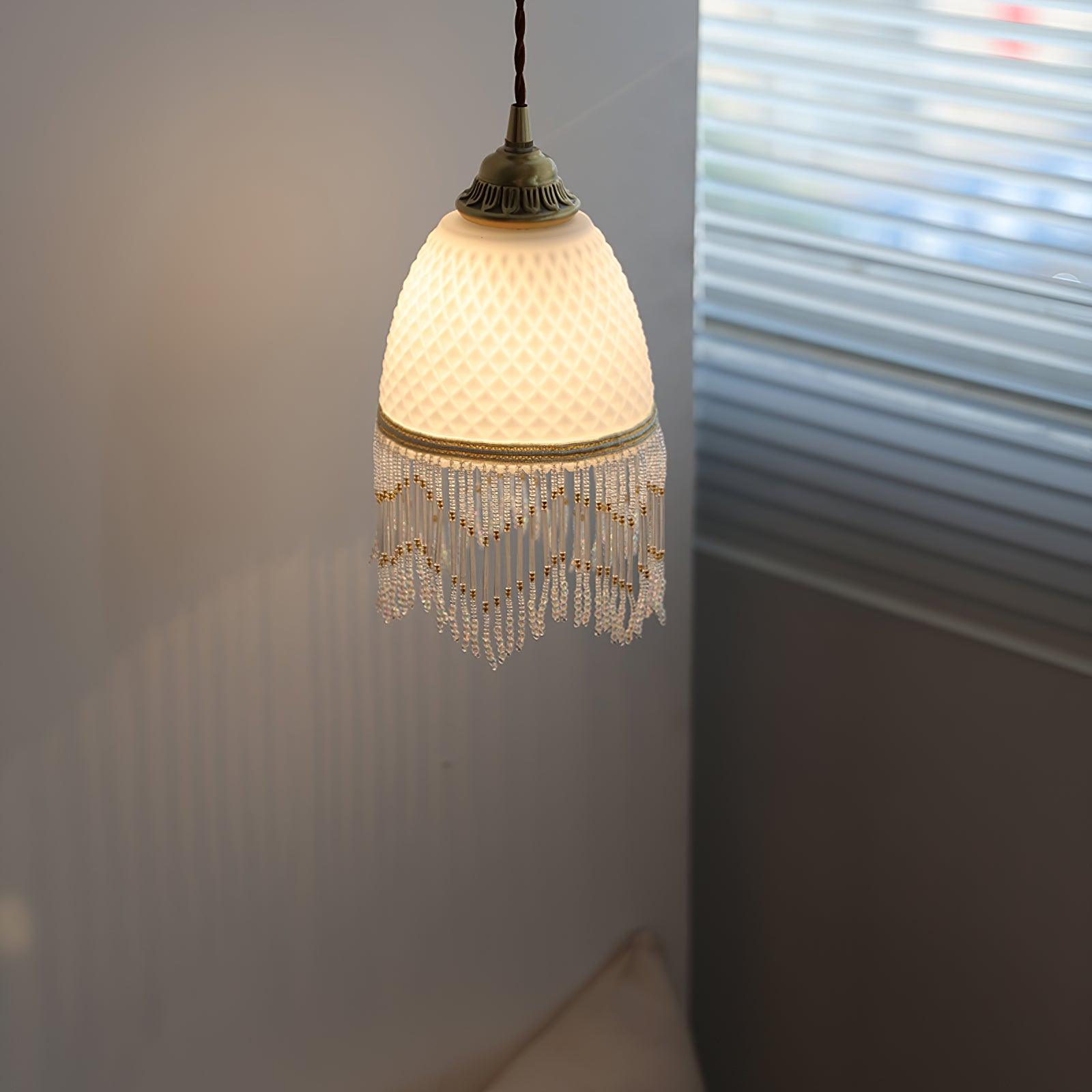 Mesh Tassel Glass Pendant Light - Blowlighting