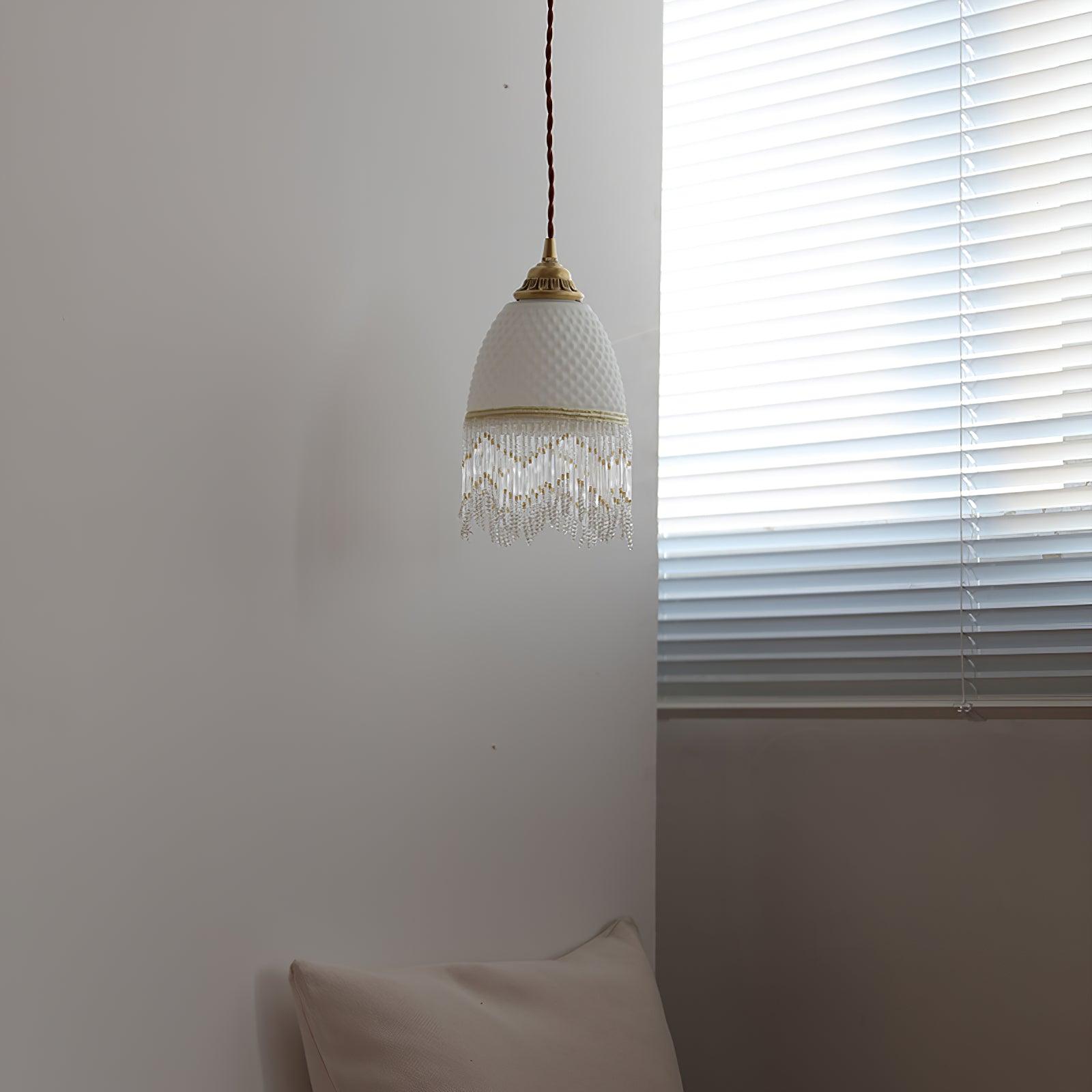 Mesh Tassel Glass Pendant Light - Blowlighting