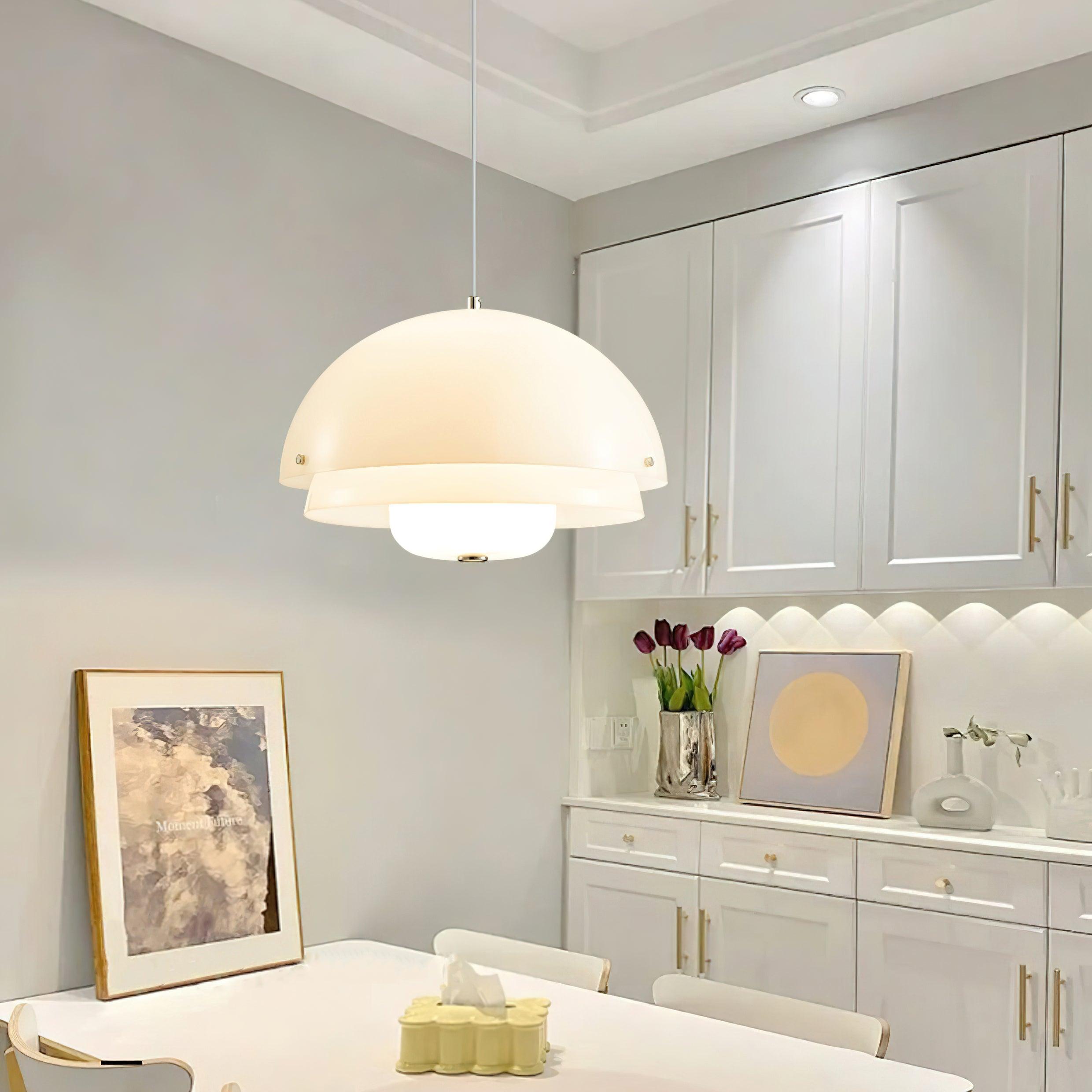 Milk White Layer Pendant Lamp - Blowlighting