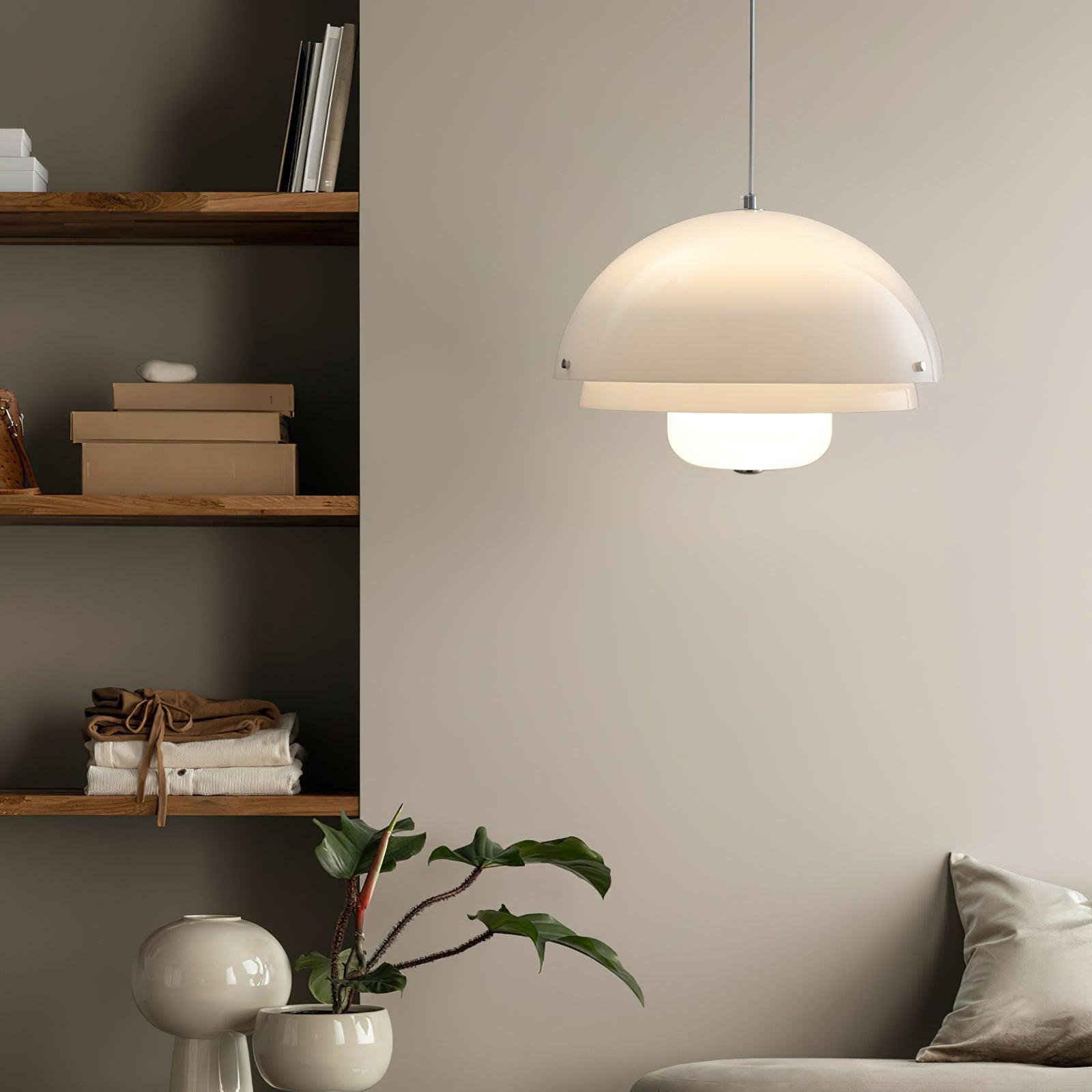 Milk White Layer Pendant Lamp - Blowlighting