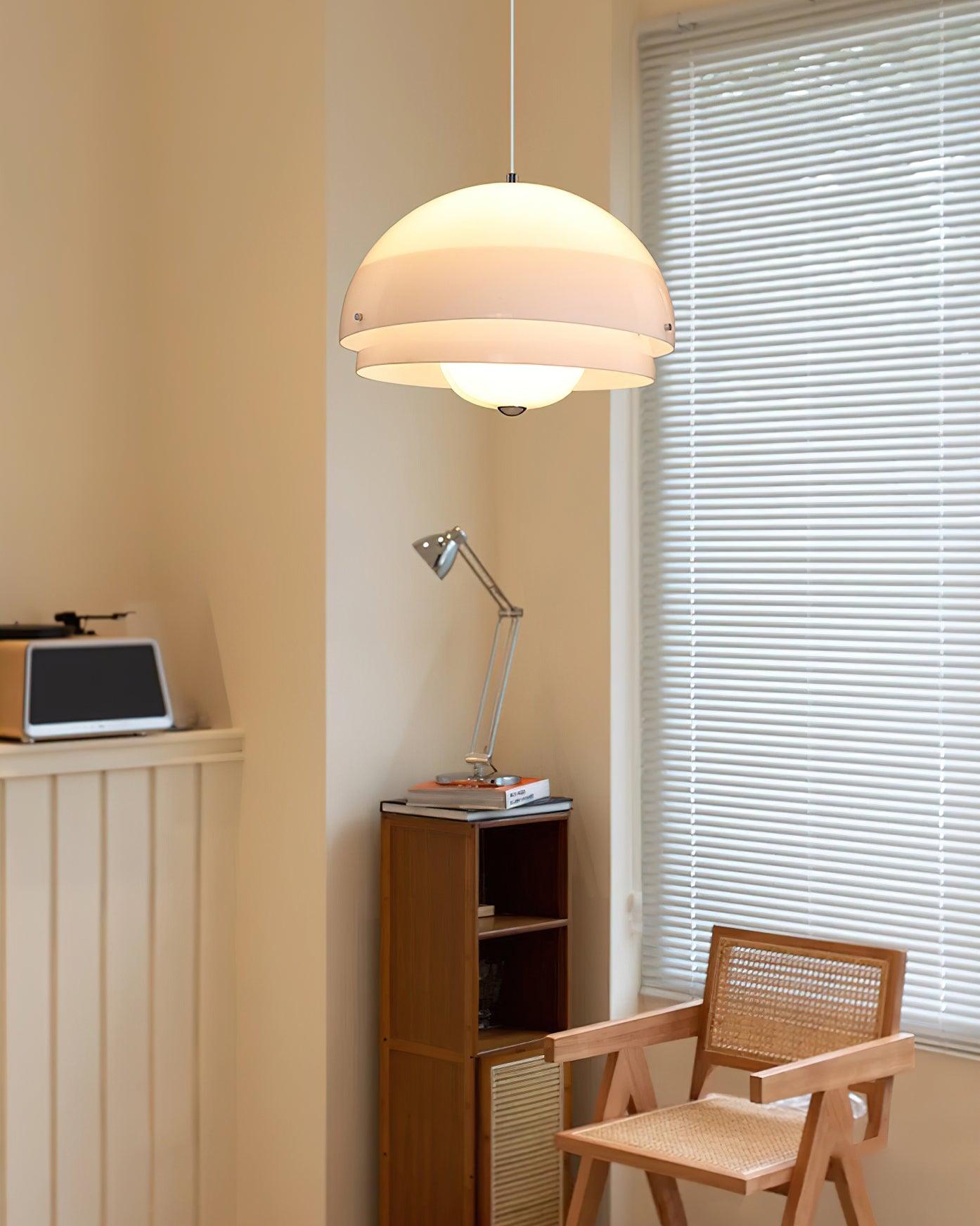 Milk White Layer Pendant Lamp - Blowlighting