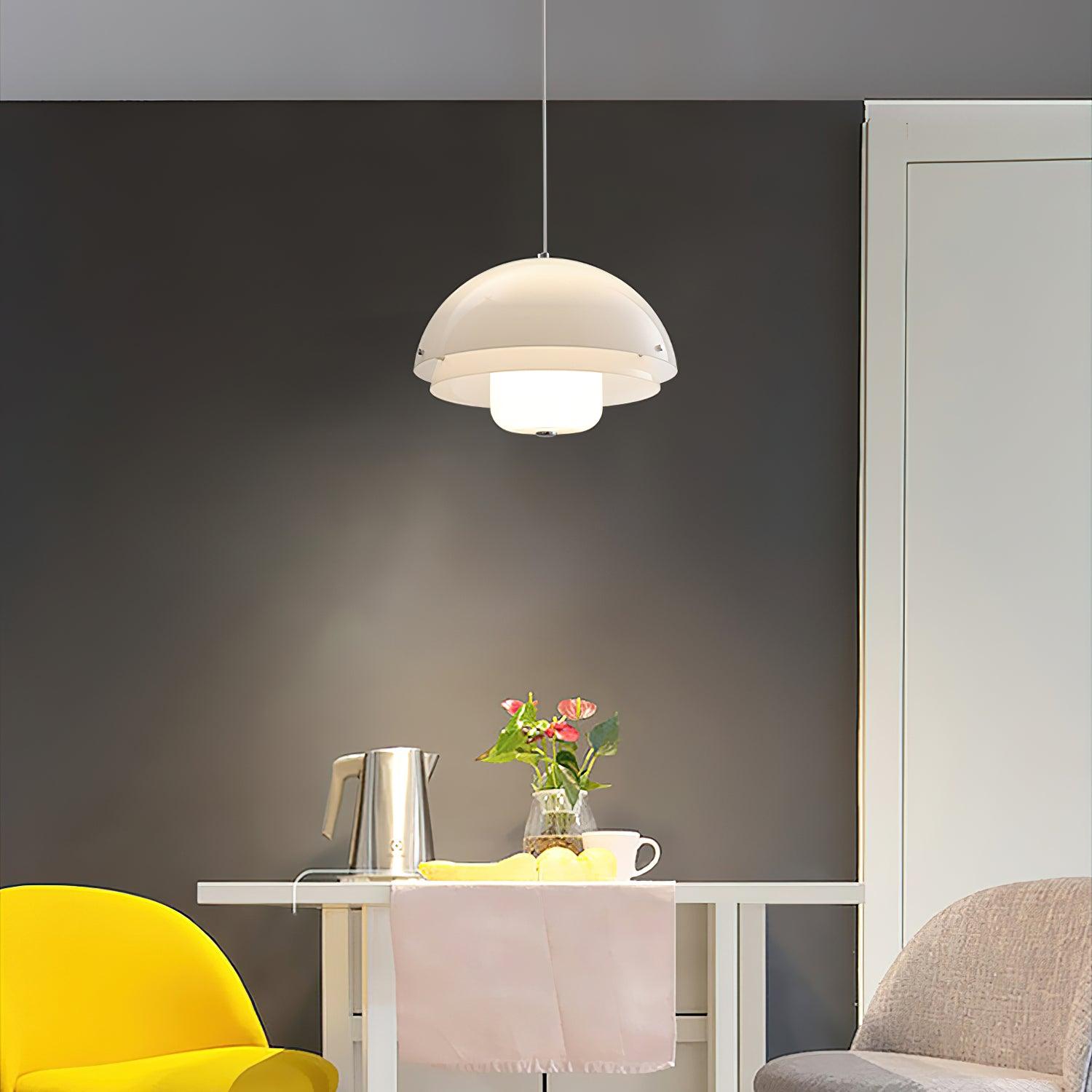 Milk White Layer Pendant Lamp - Blowlighting