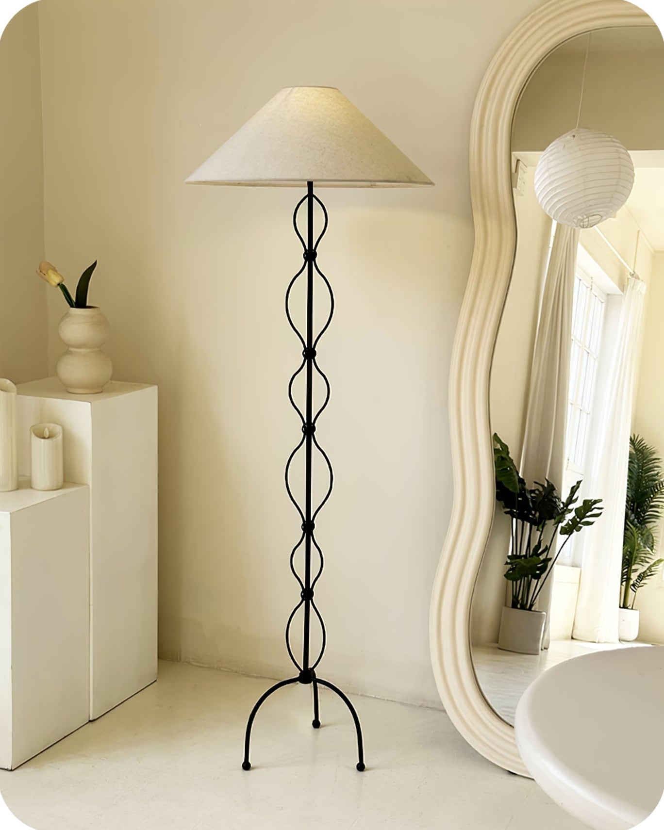 Minimalist Iron Twist Floor Lamp - Blowlighting