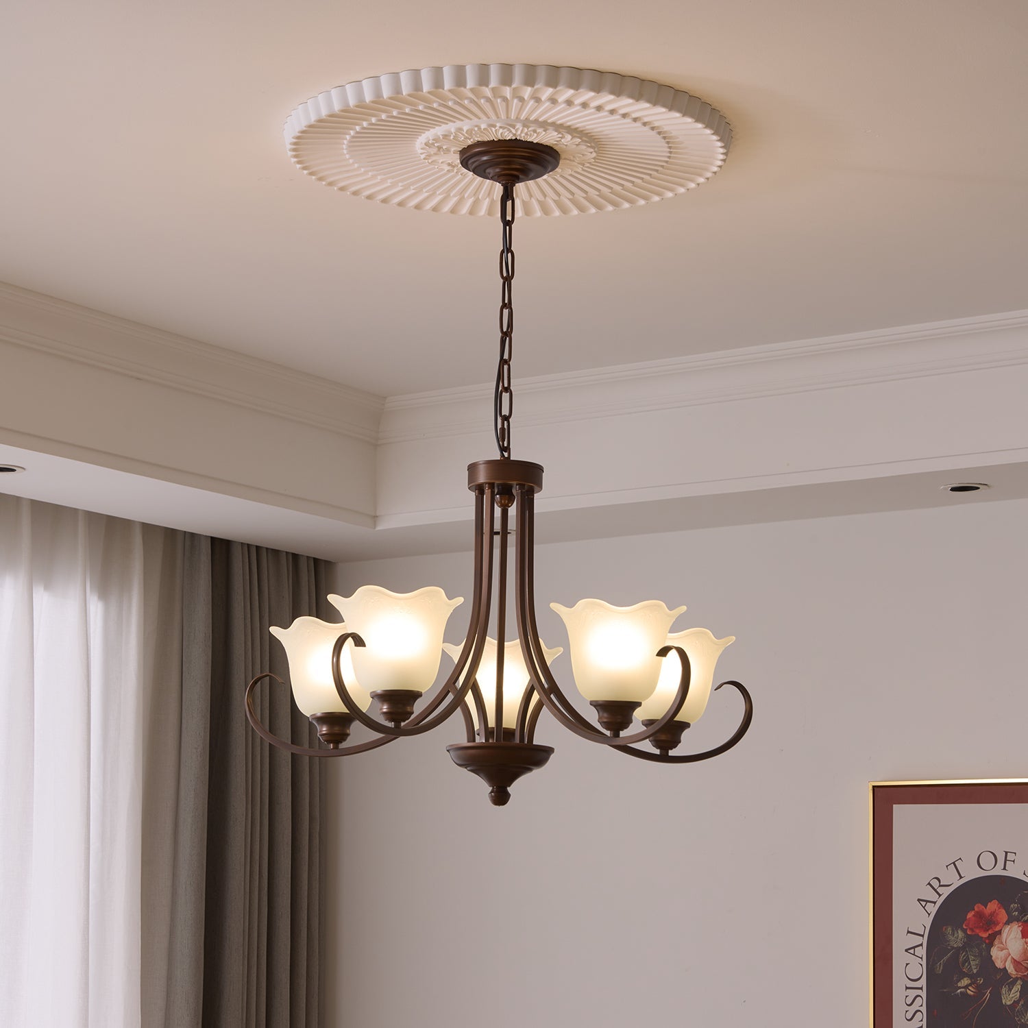 Mireille Floral Chandelier - Blowlighting