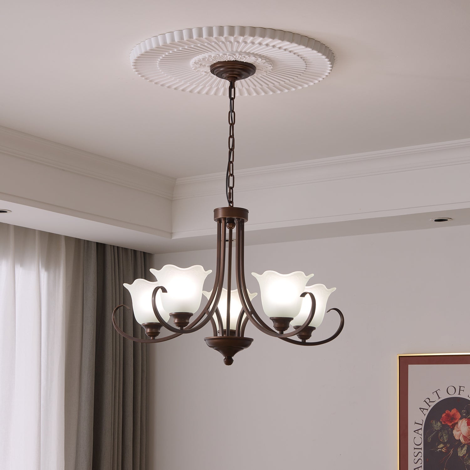 Mireille Floral Chandelier - Blowlighting