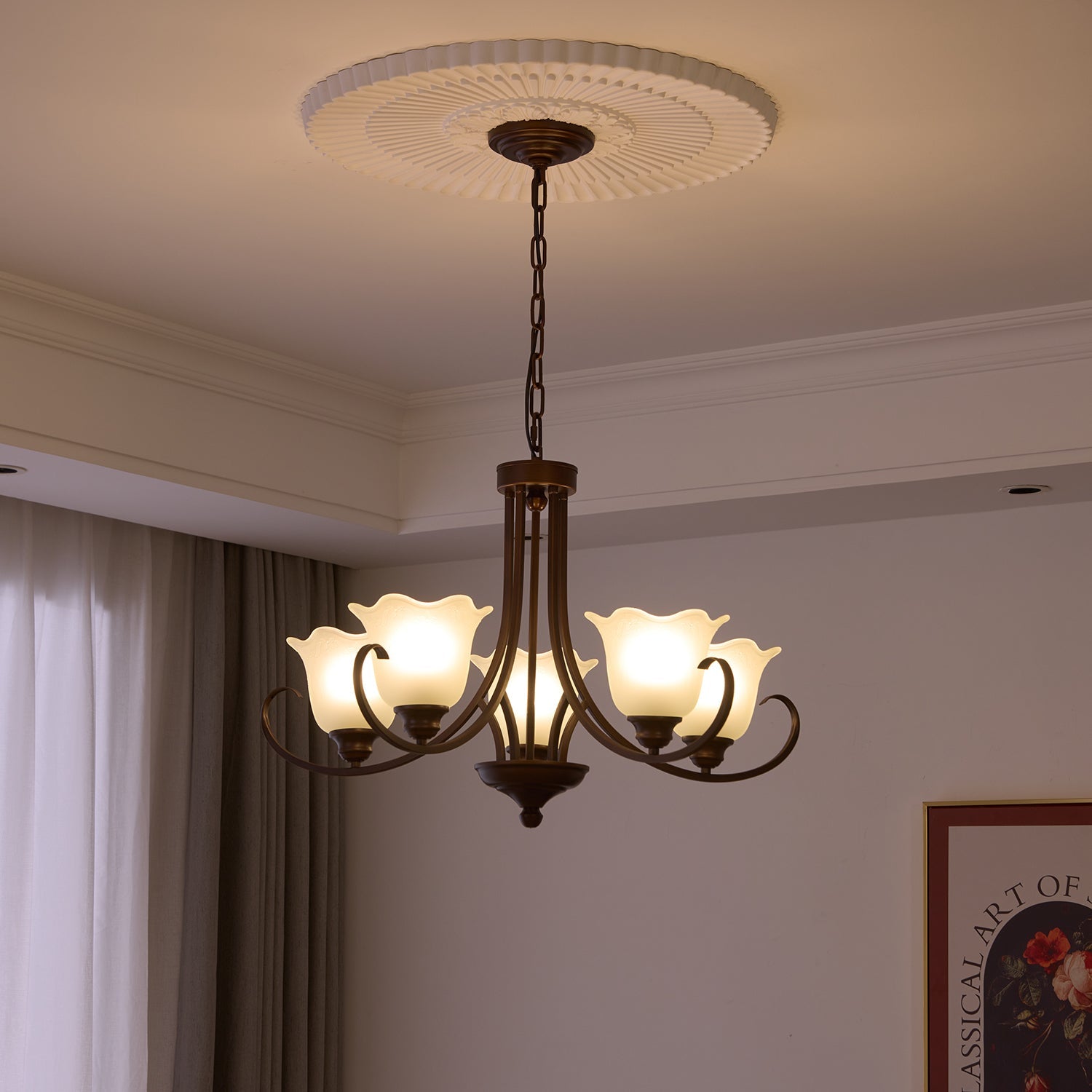 Mireille Floral Chandelier - Blowlighting