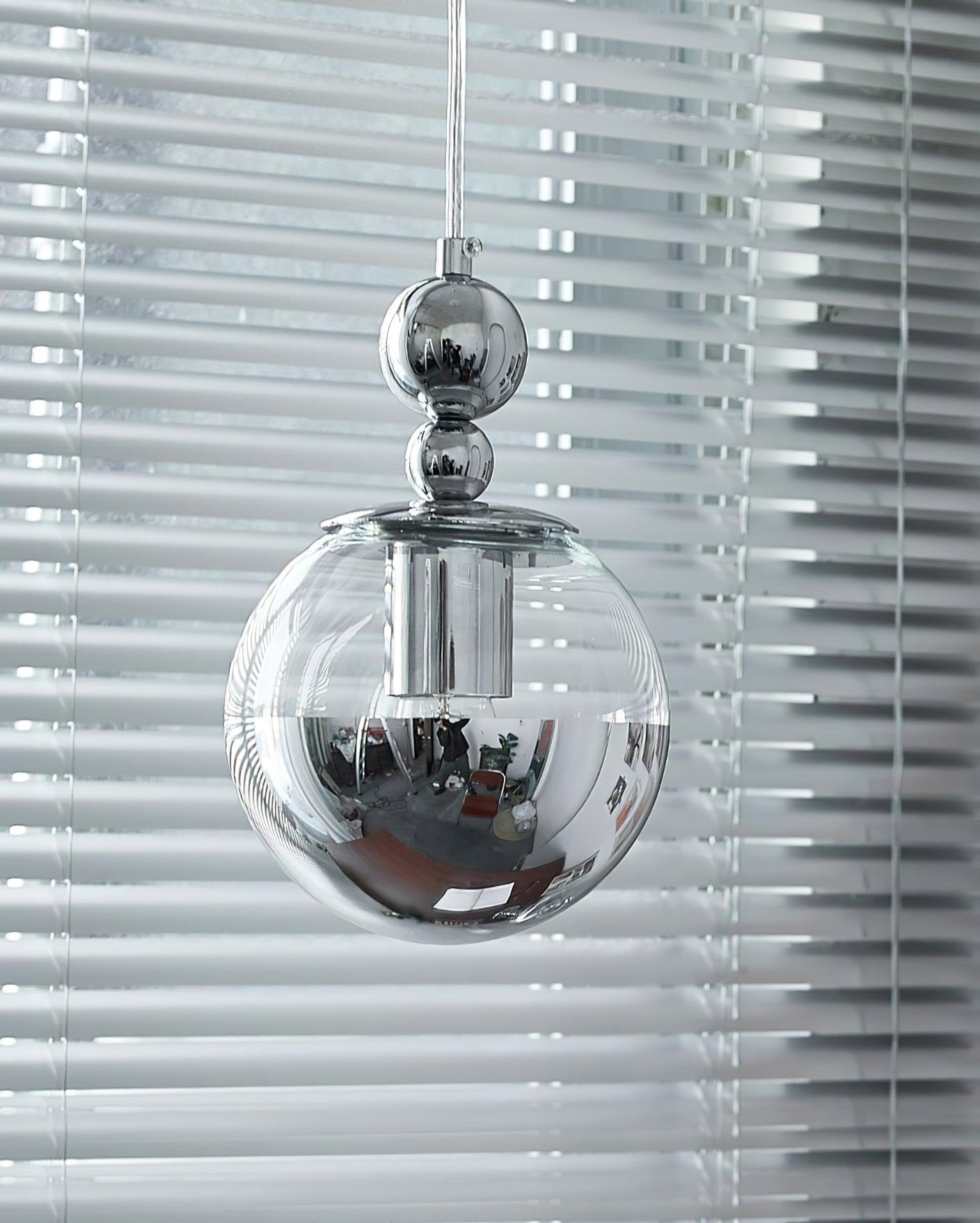 Zanorir Modern Minimalist Art Mirrorball Glass Metal Pendant Light - Blowlighting