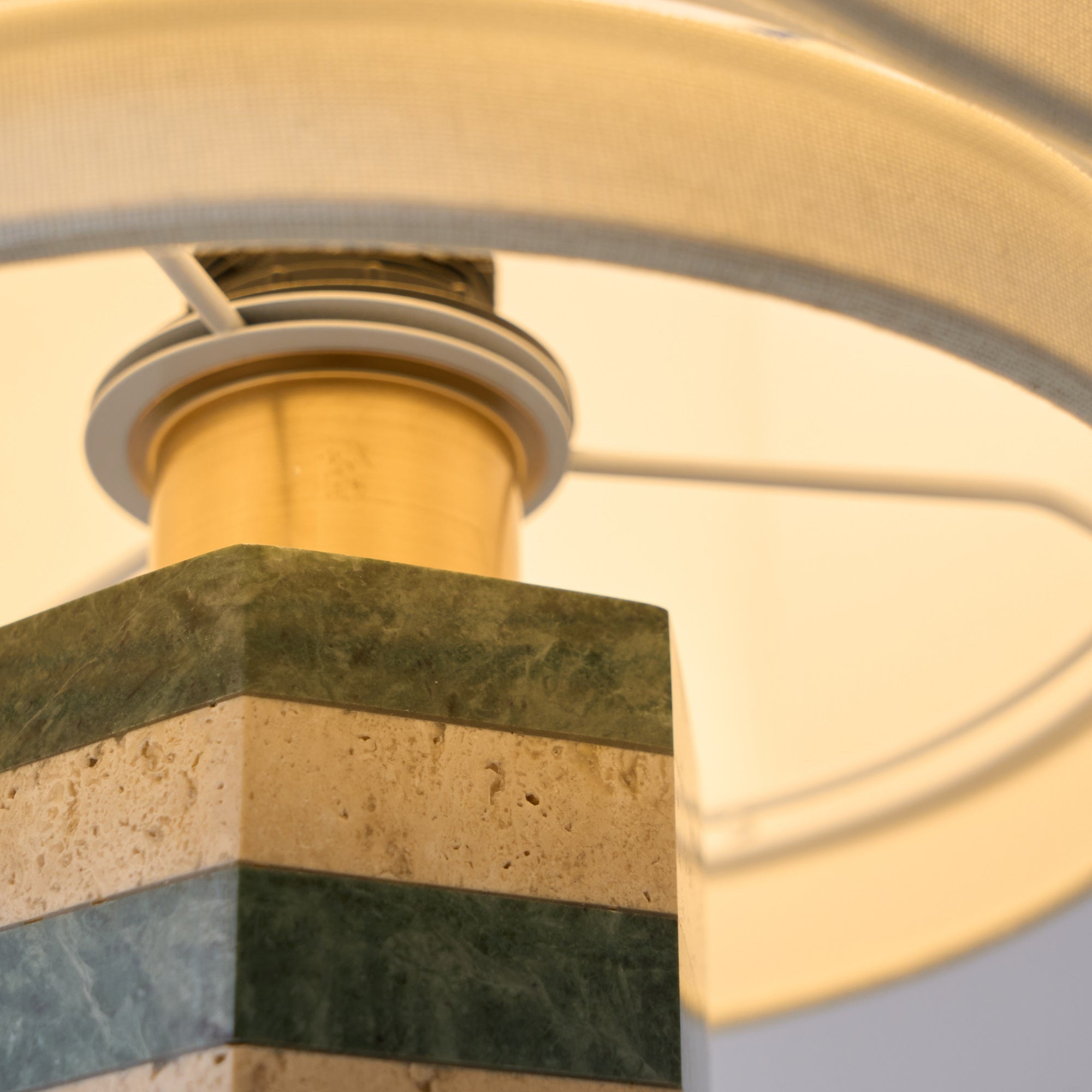 Modari Striped Stone Table Lamp - Blowlighting