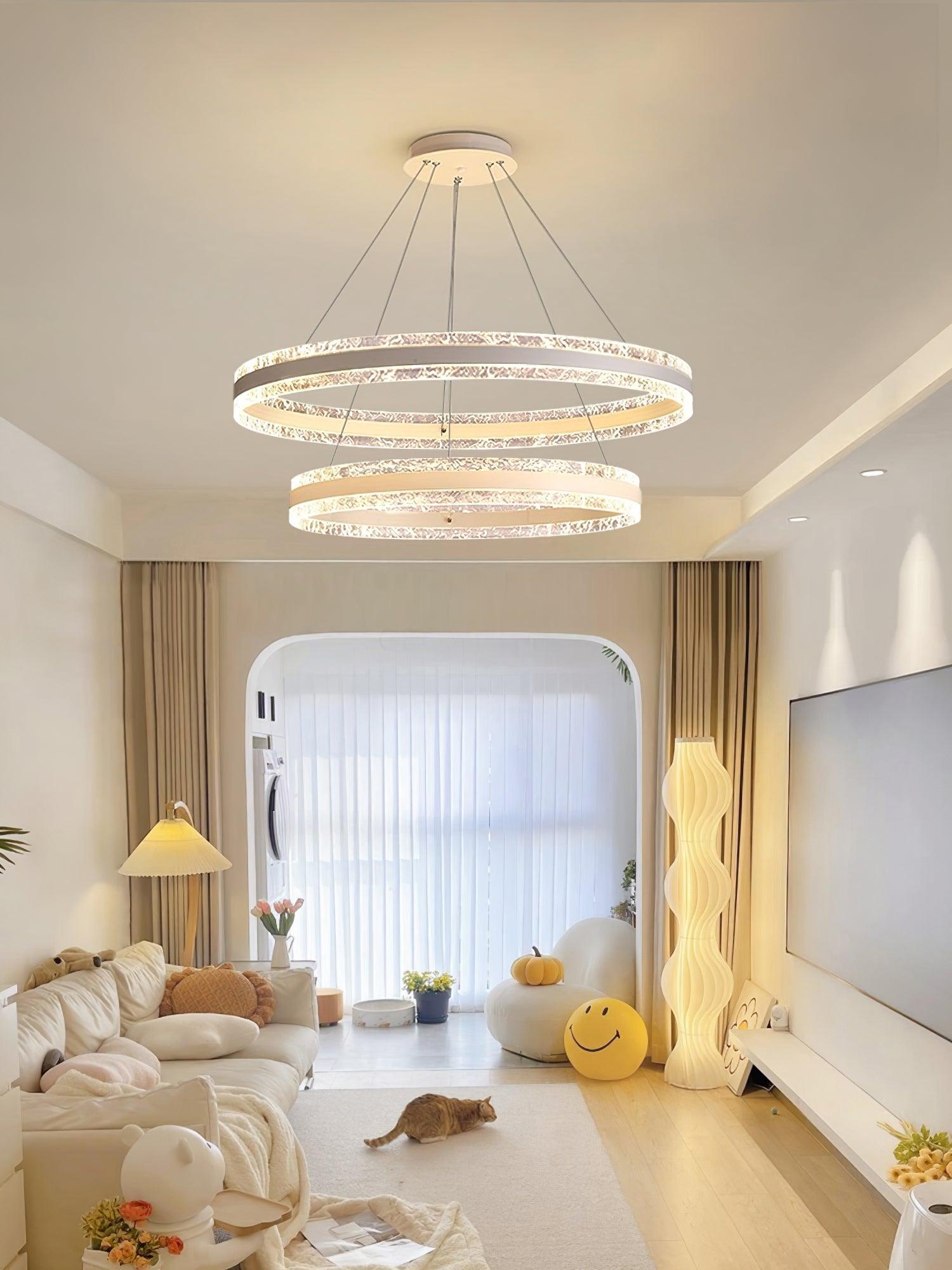 Modern Circle LED Chandelier - Blowlighting