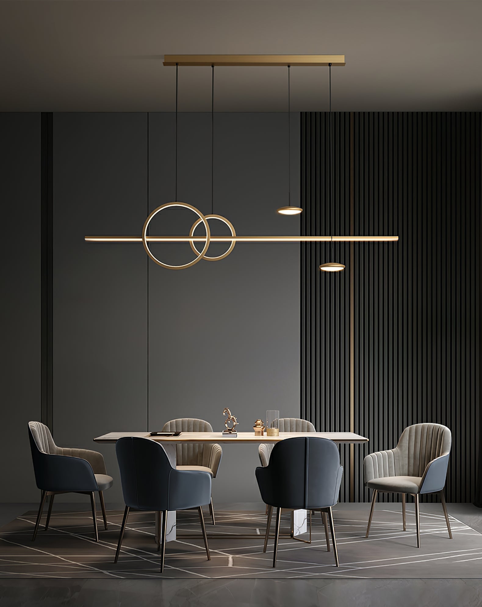 Aurora Pendant Lamp Geometric Ring Minimalist - Blowlighting
