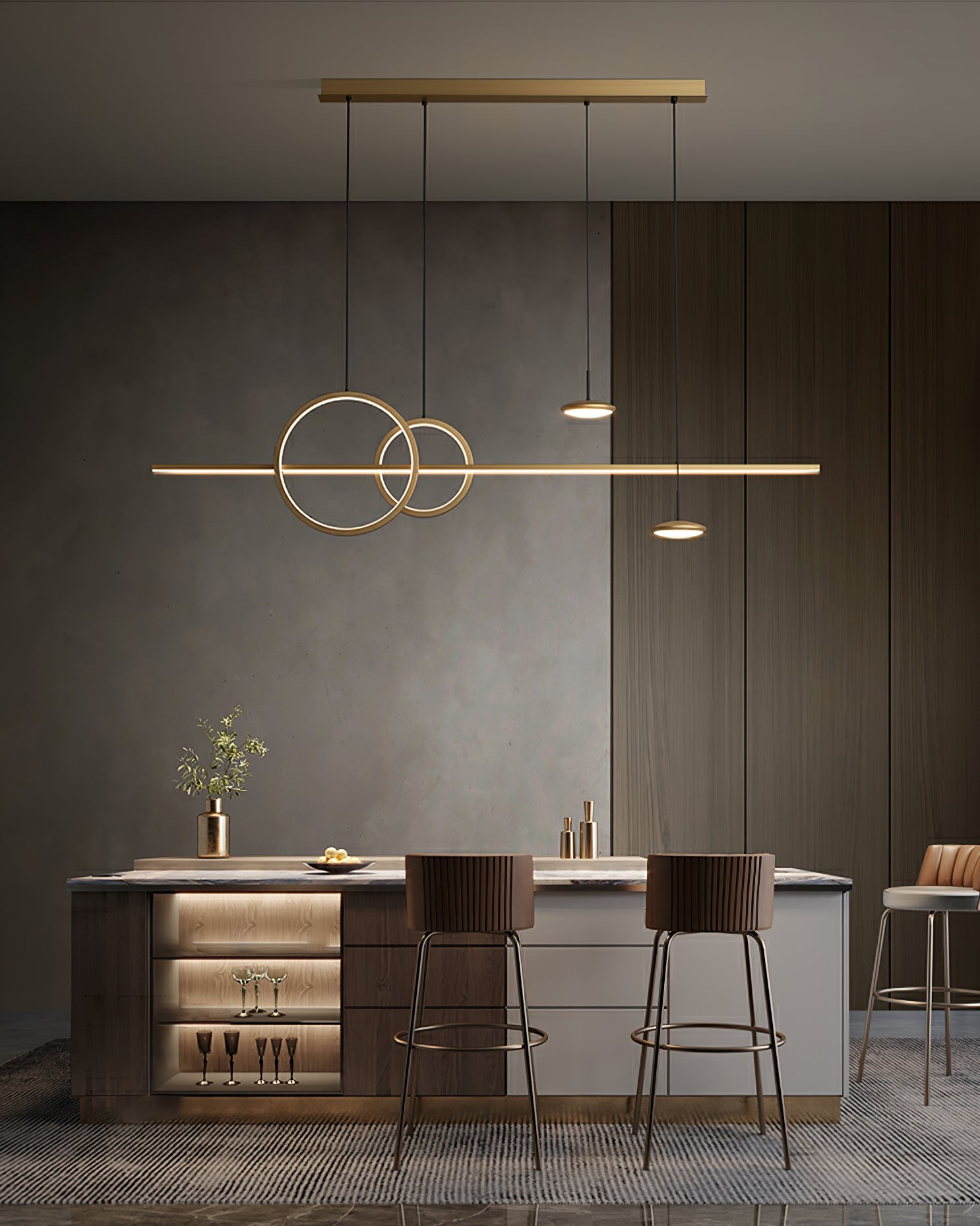Aurora Pendant Lamp Geometric Ring Minimalist - Blowlighting