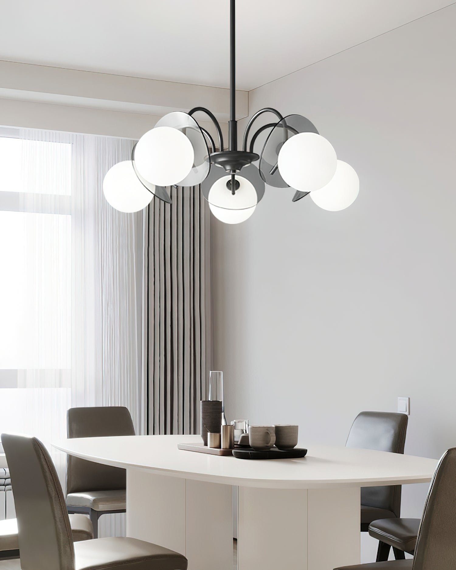 Aurora Chandelier Globe Arm Sculptural - Blowlighting