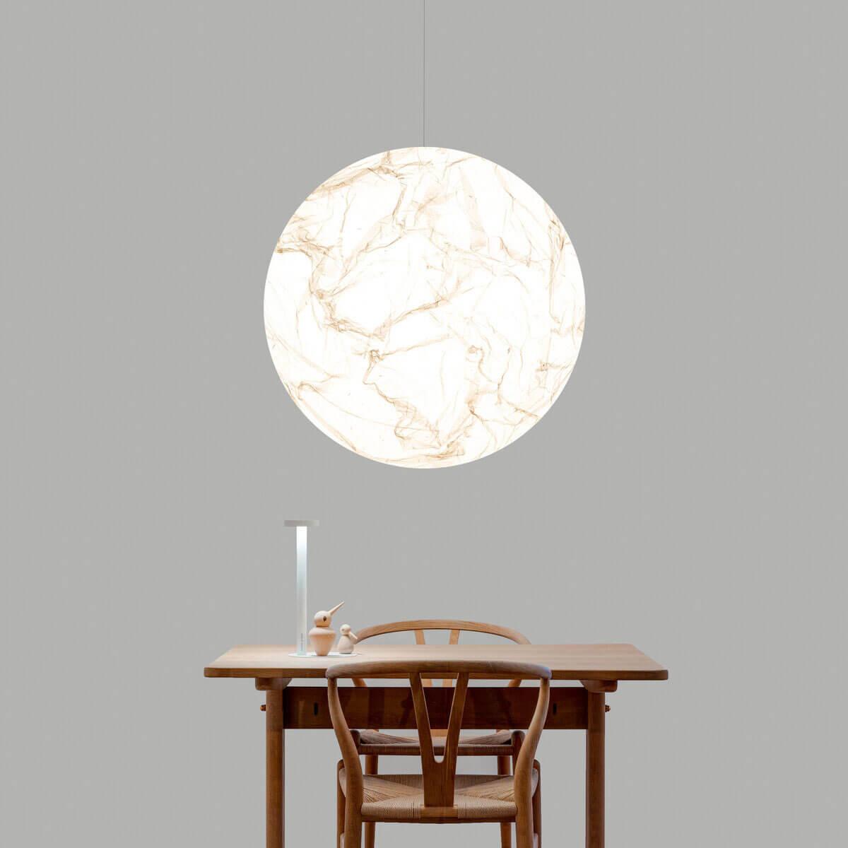 Globe Minimalist Silk Pendant Lamp - Blowlighting