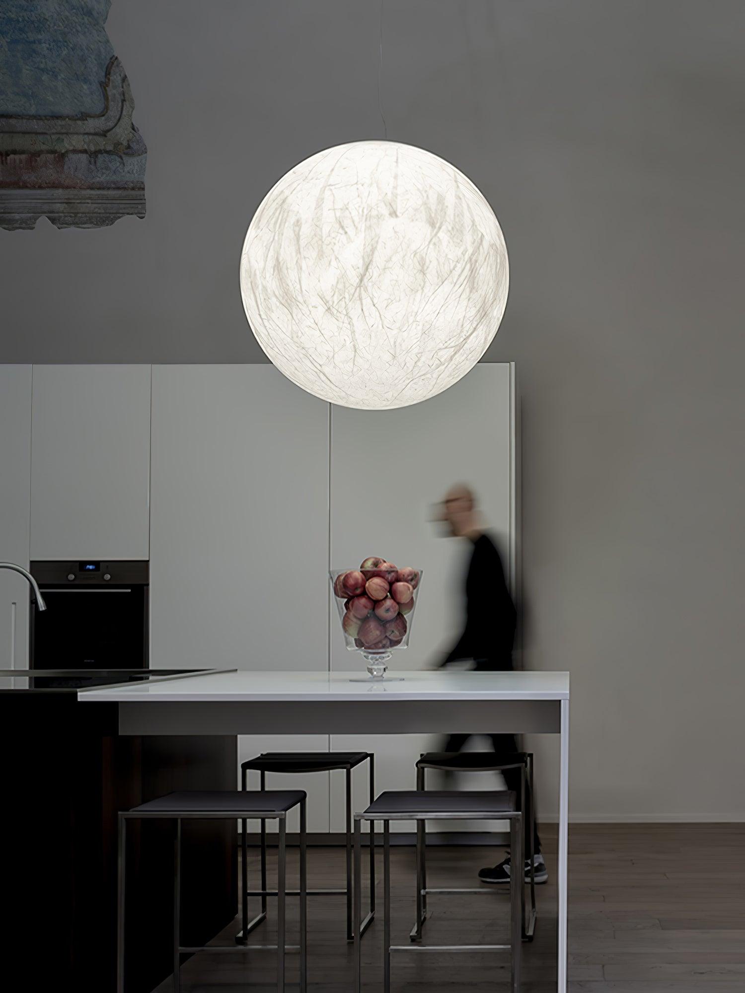 Globe Minimalist Silk Pendant Lamp - Blowlighting