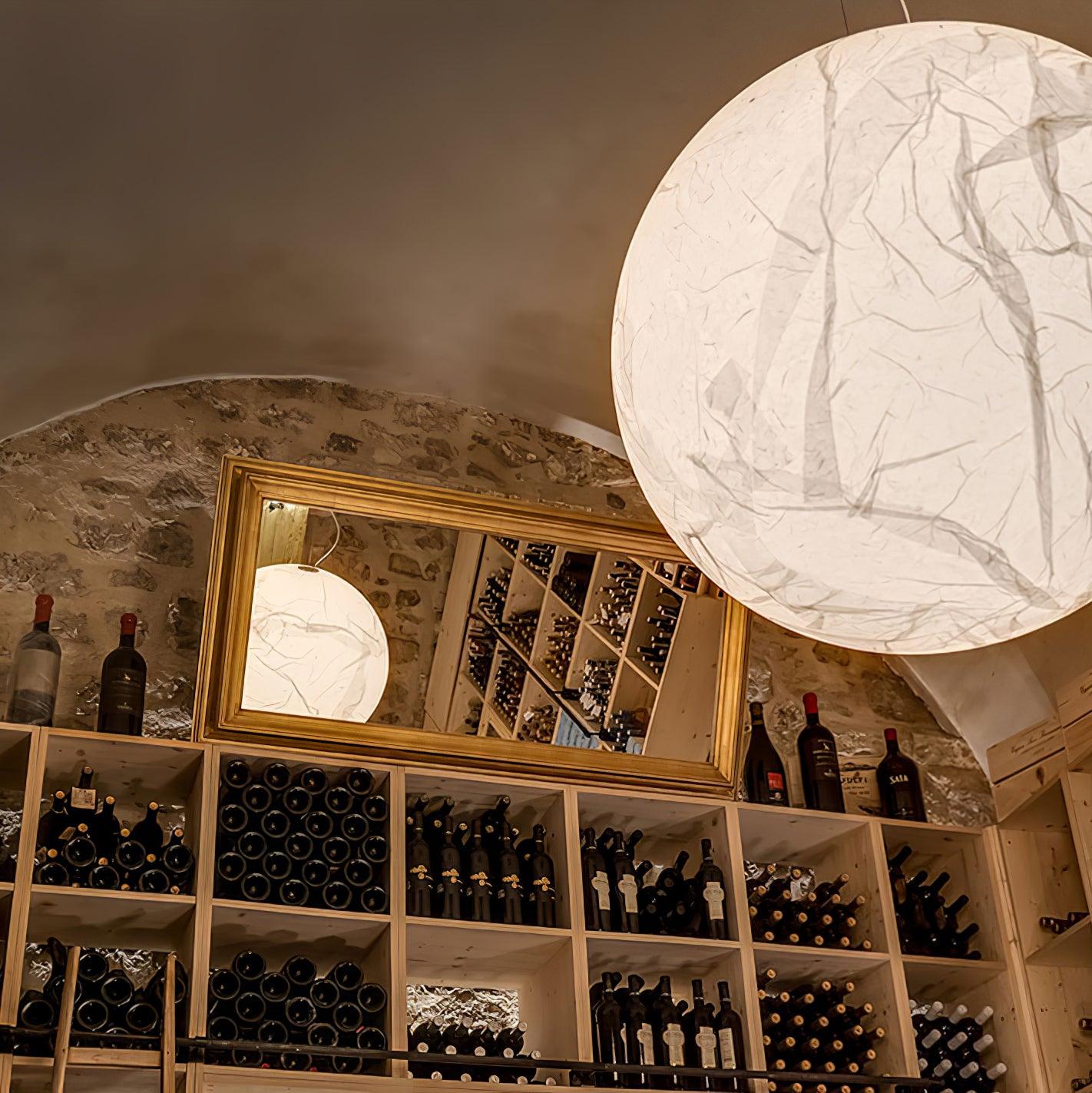 Globe Minimalist Silk Pendant Lamp - Blowlighting