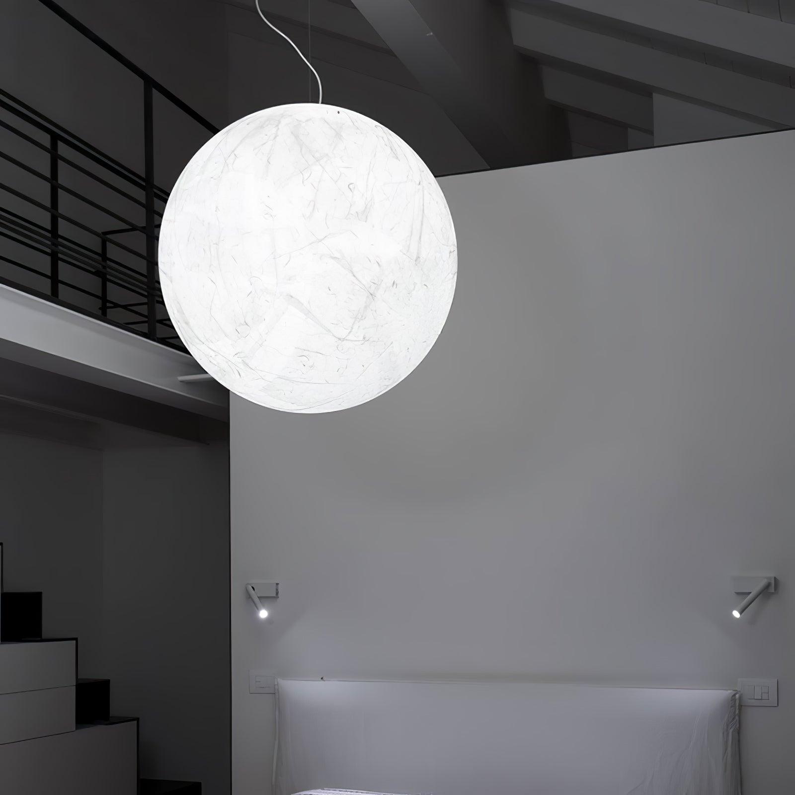 Globe Minimalist Silk Pendant Lamp - Blowlighting