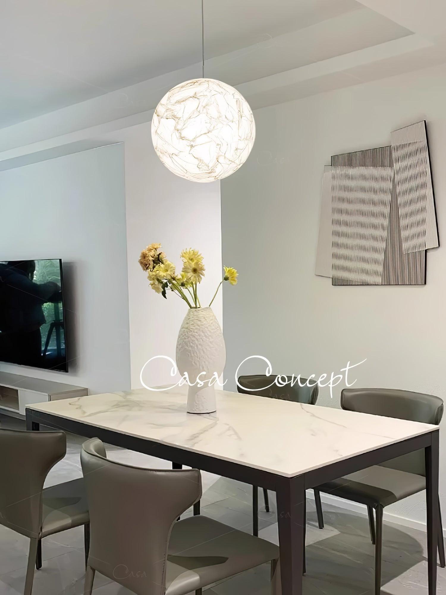 Globe Minimalist Silk Pendant Lamp - Blowlighting