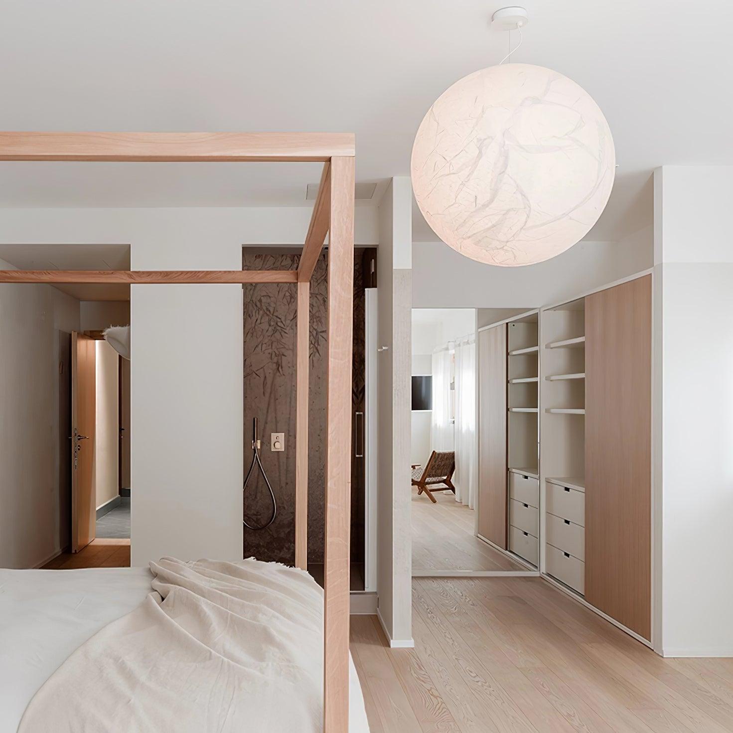 Globe Minimalist Silk Pendant Lamp - Blowlighting