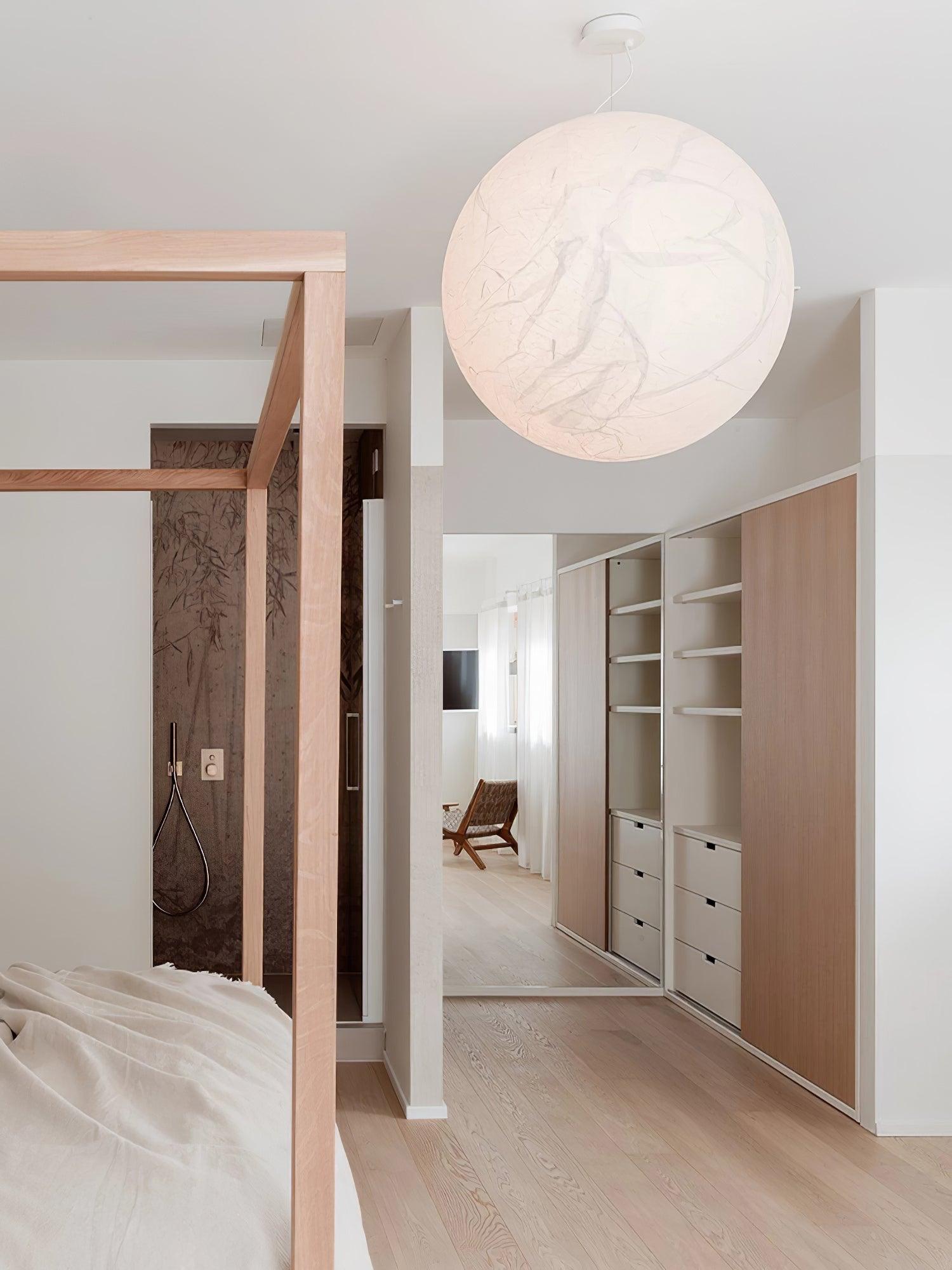 Globe Minimalist Silk Pendant Lamp - Blowlighting