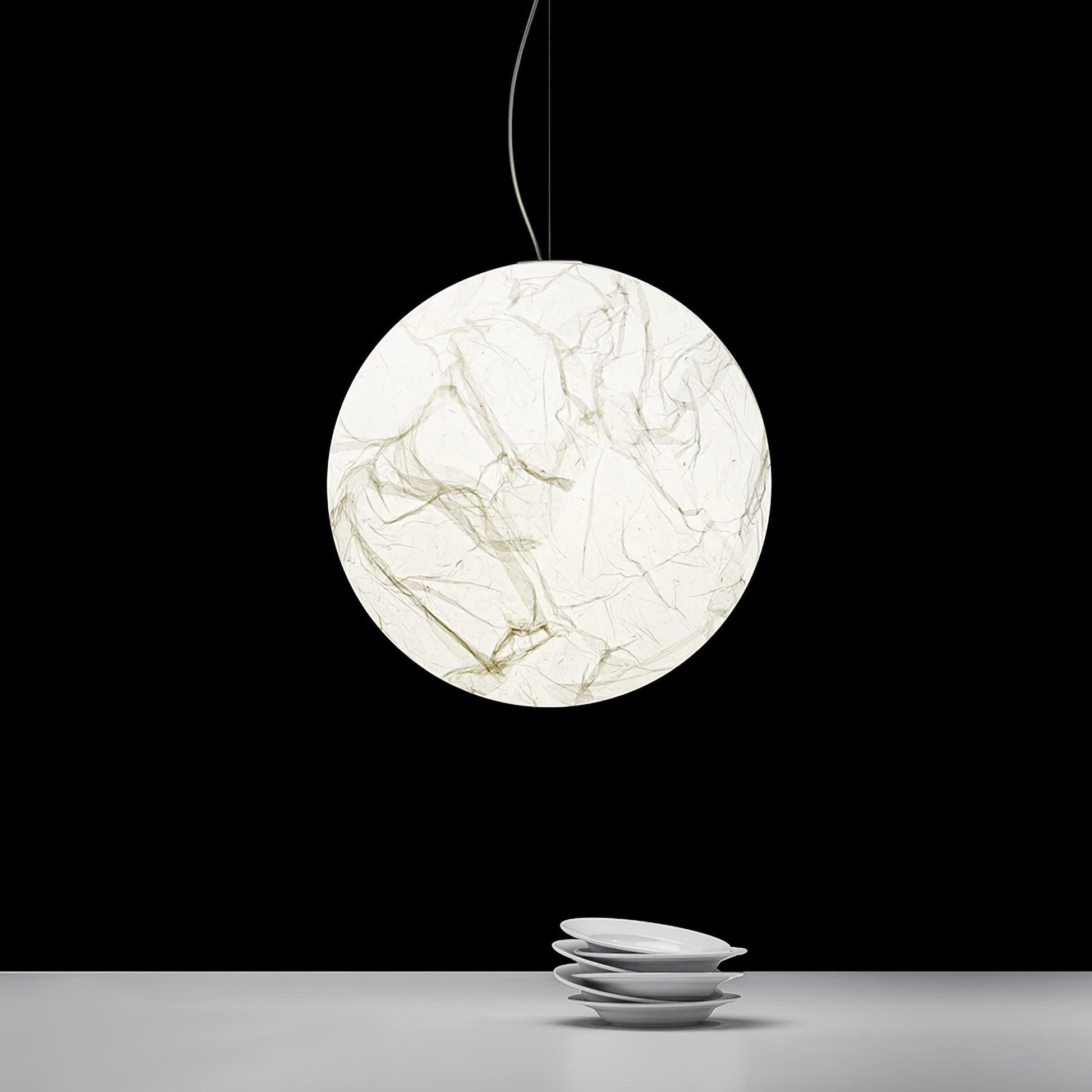 Globe Minimalist Silk Pendant Lamp - Blowlighting