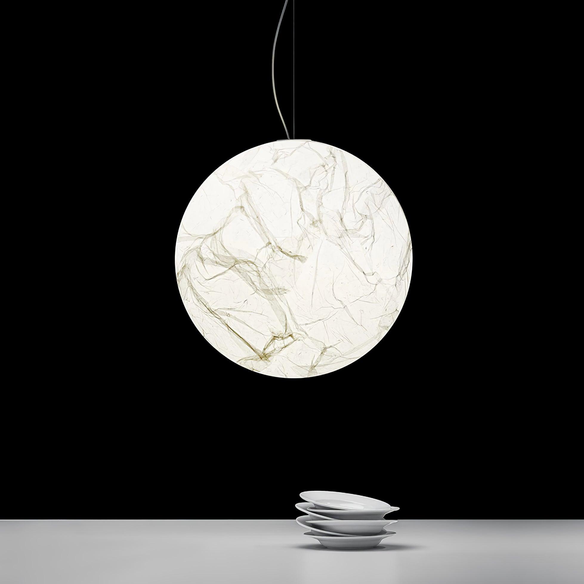 Globe Minimalist Silk Pendant Lamp - Blowlighting