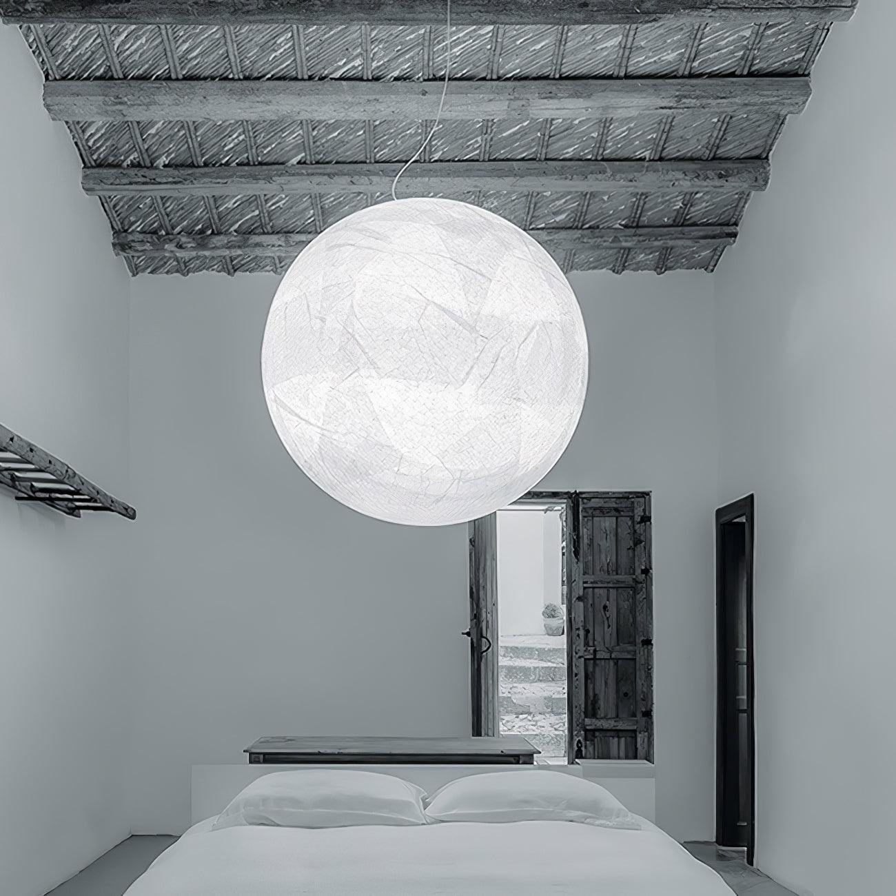 Globe Minimalist Silk Pendant Lamp - Blowlighting
